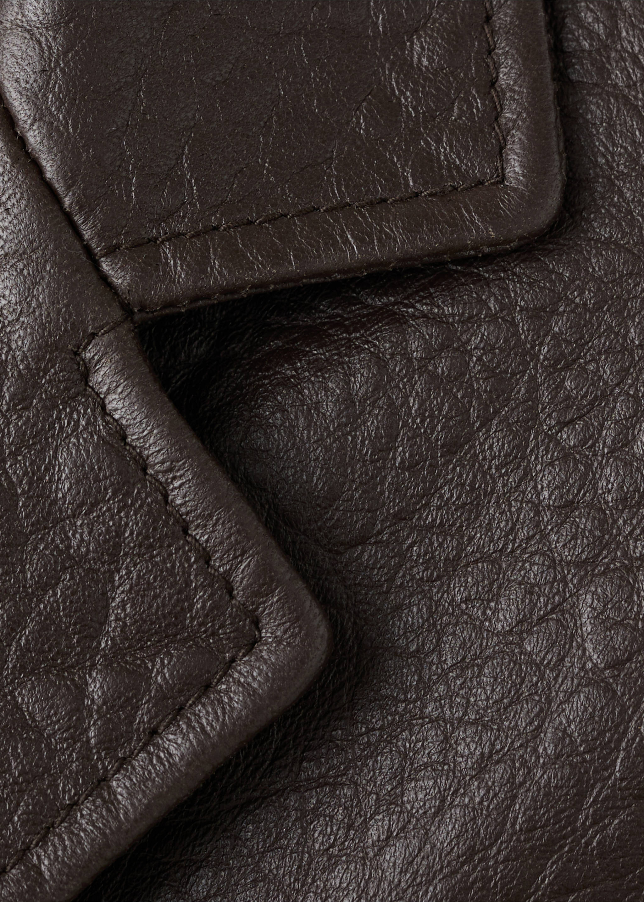 系扣皮革外套 - null, 褐色. Ref: 27091330-00.