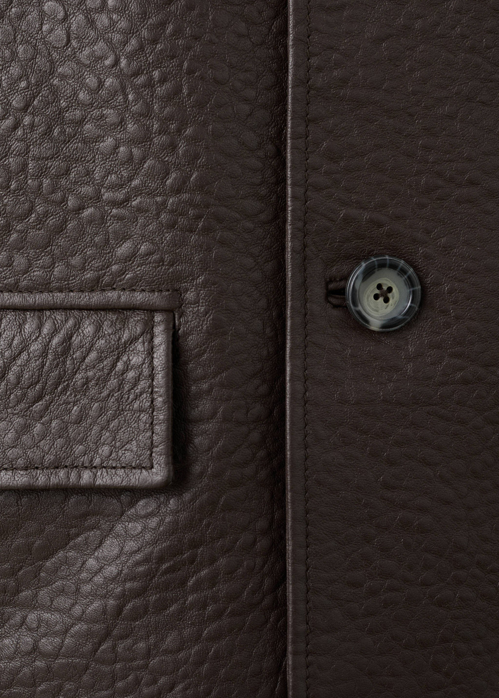Leather jacket with buttons - Details of the article 8