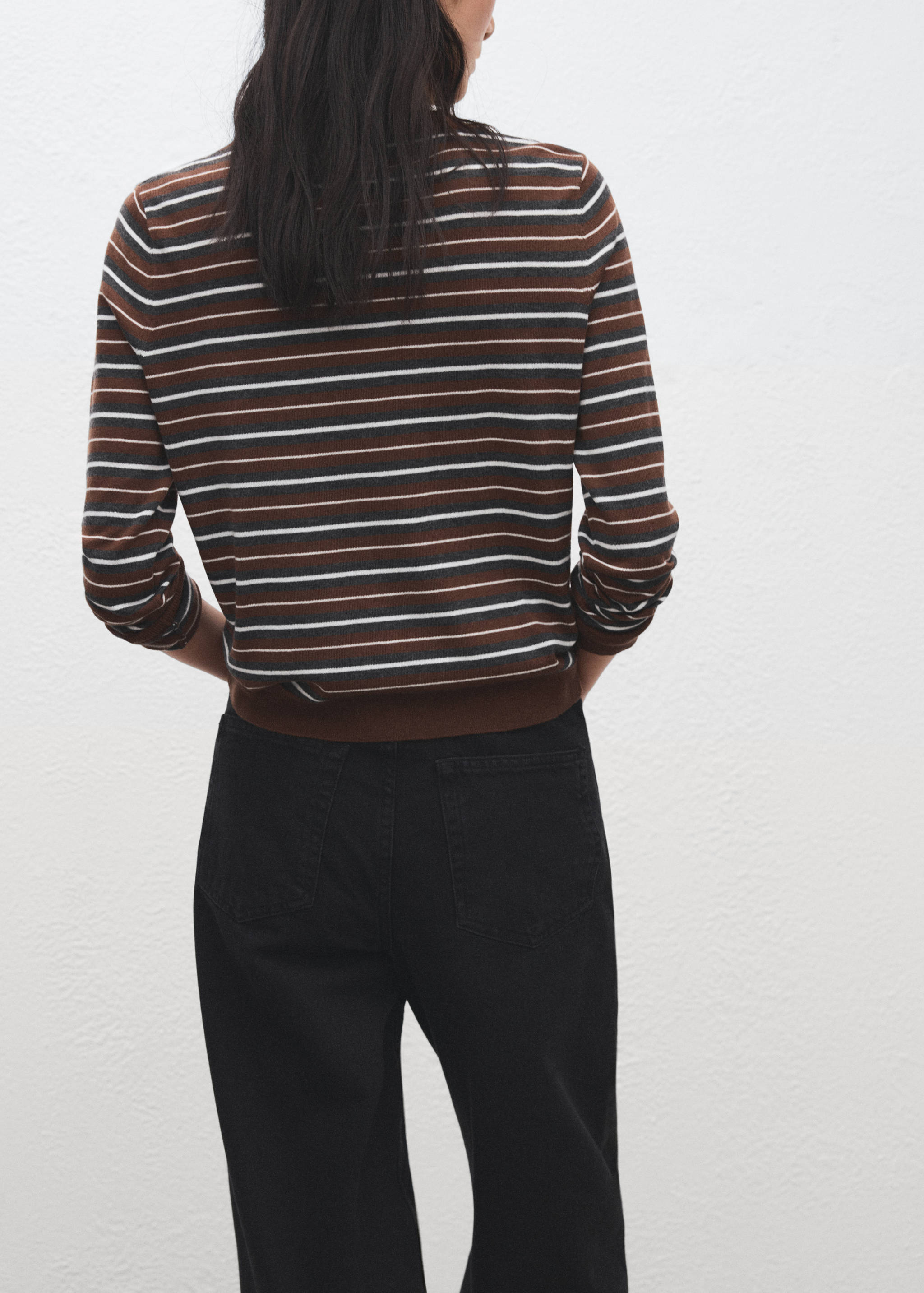 Knit striped sweater - Reverse of the article