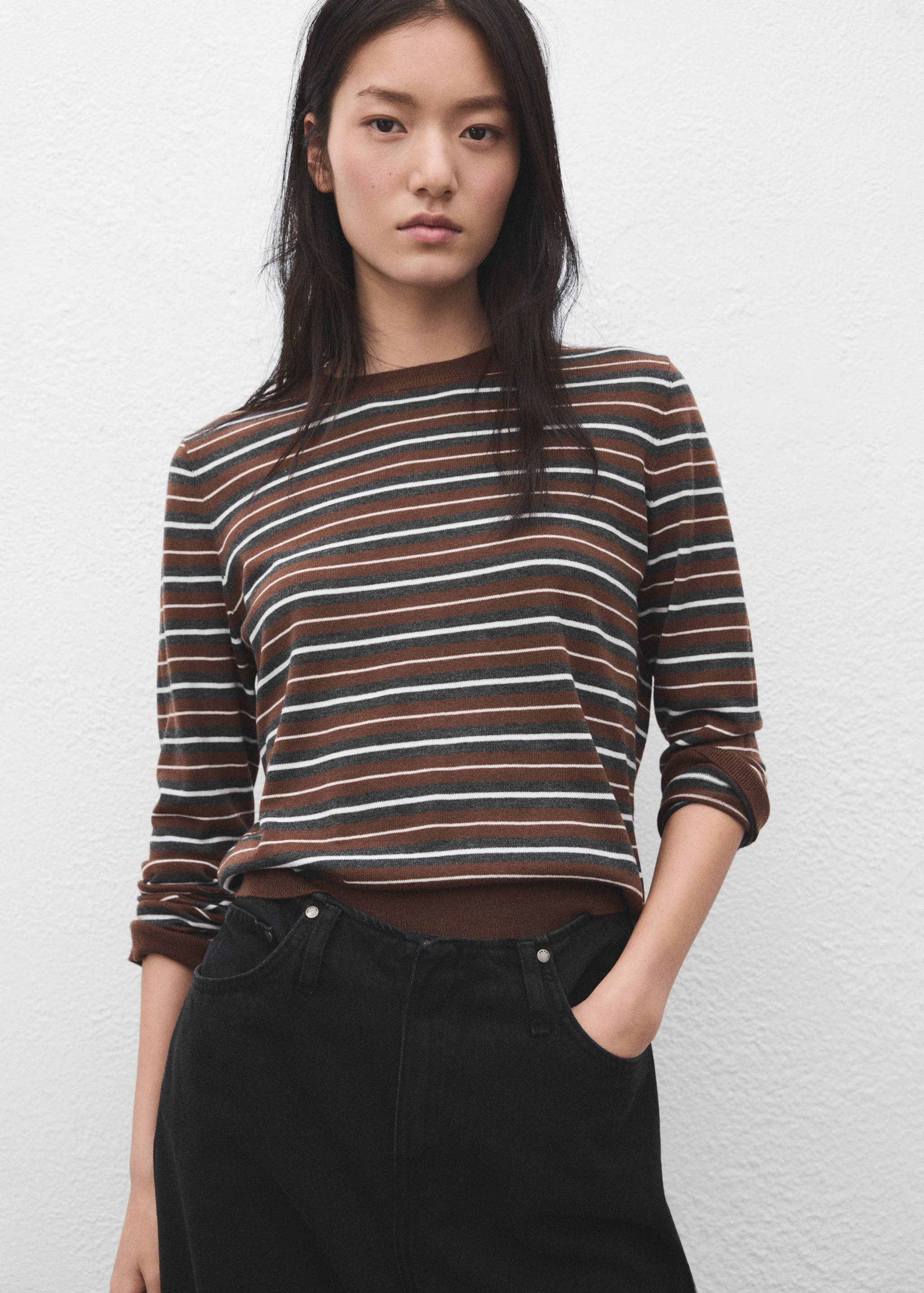 Knit striped sweater - Details of the article 2