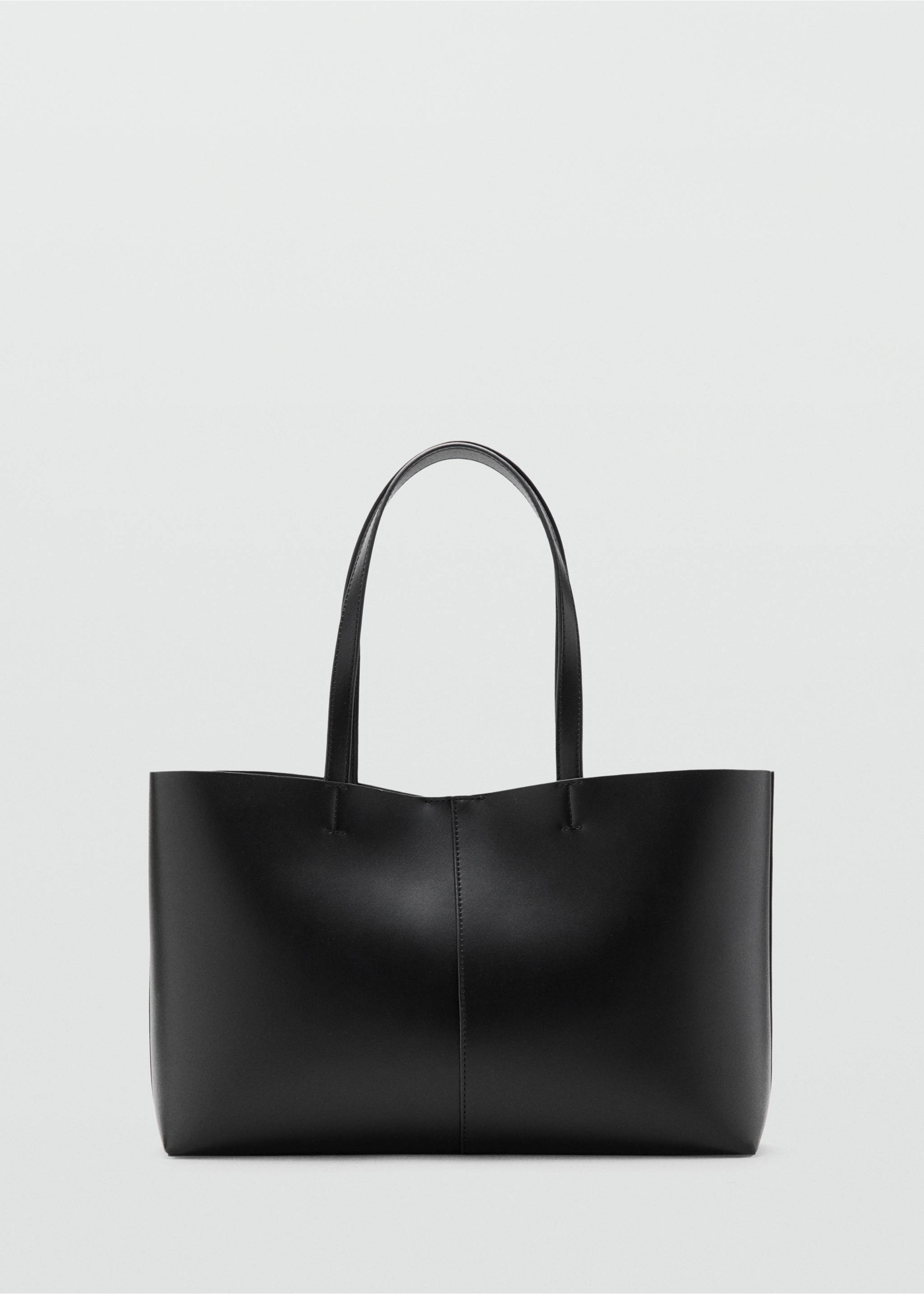 Shopper bag with double handle - Article without model, Black. Ref: 27091336-00.