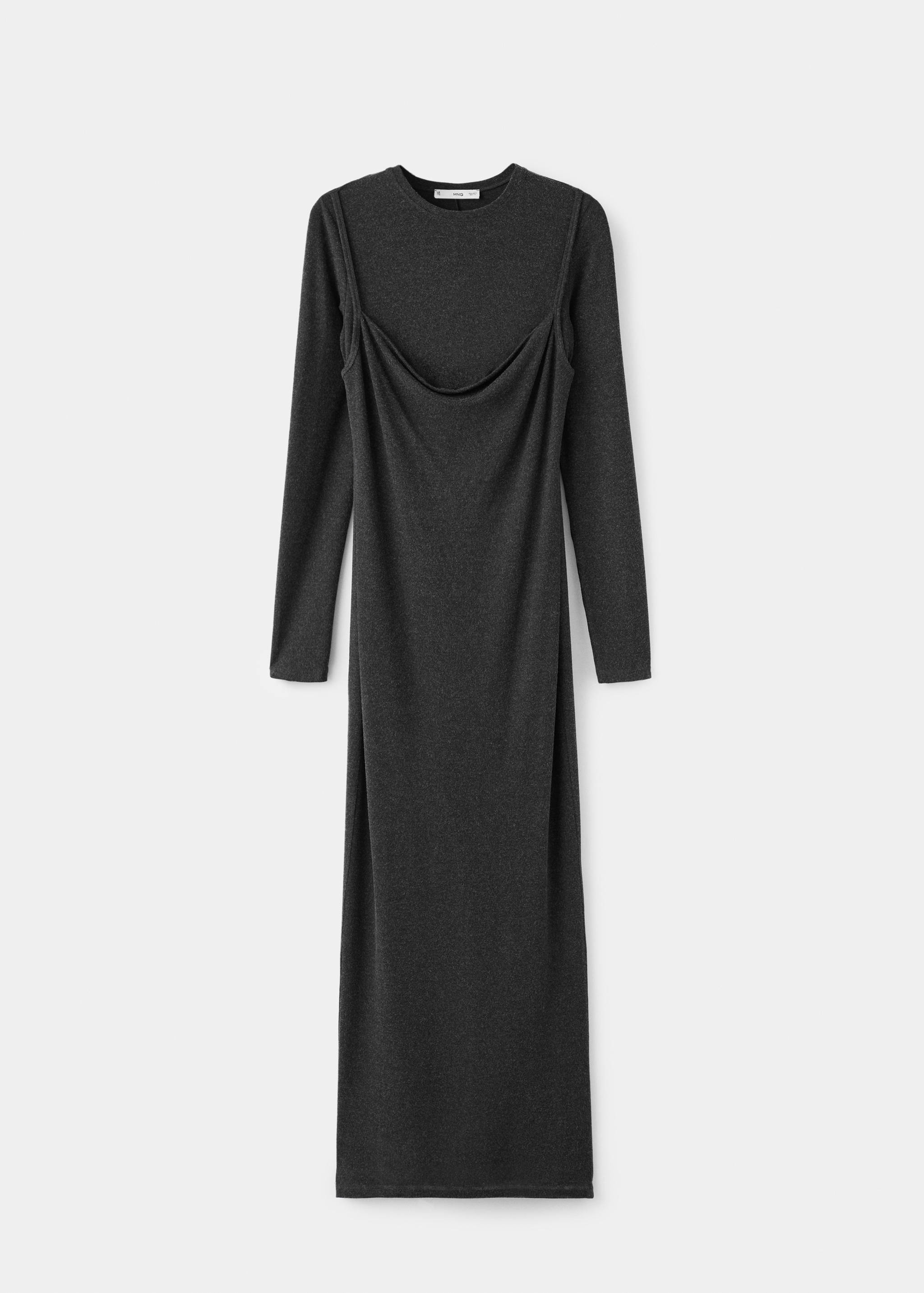 Vestido combinado drapeado - Artículo sin modelo