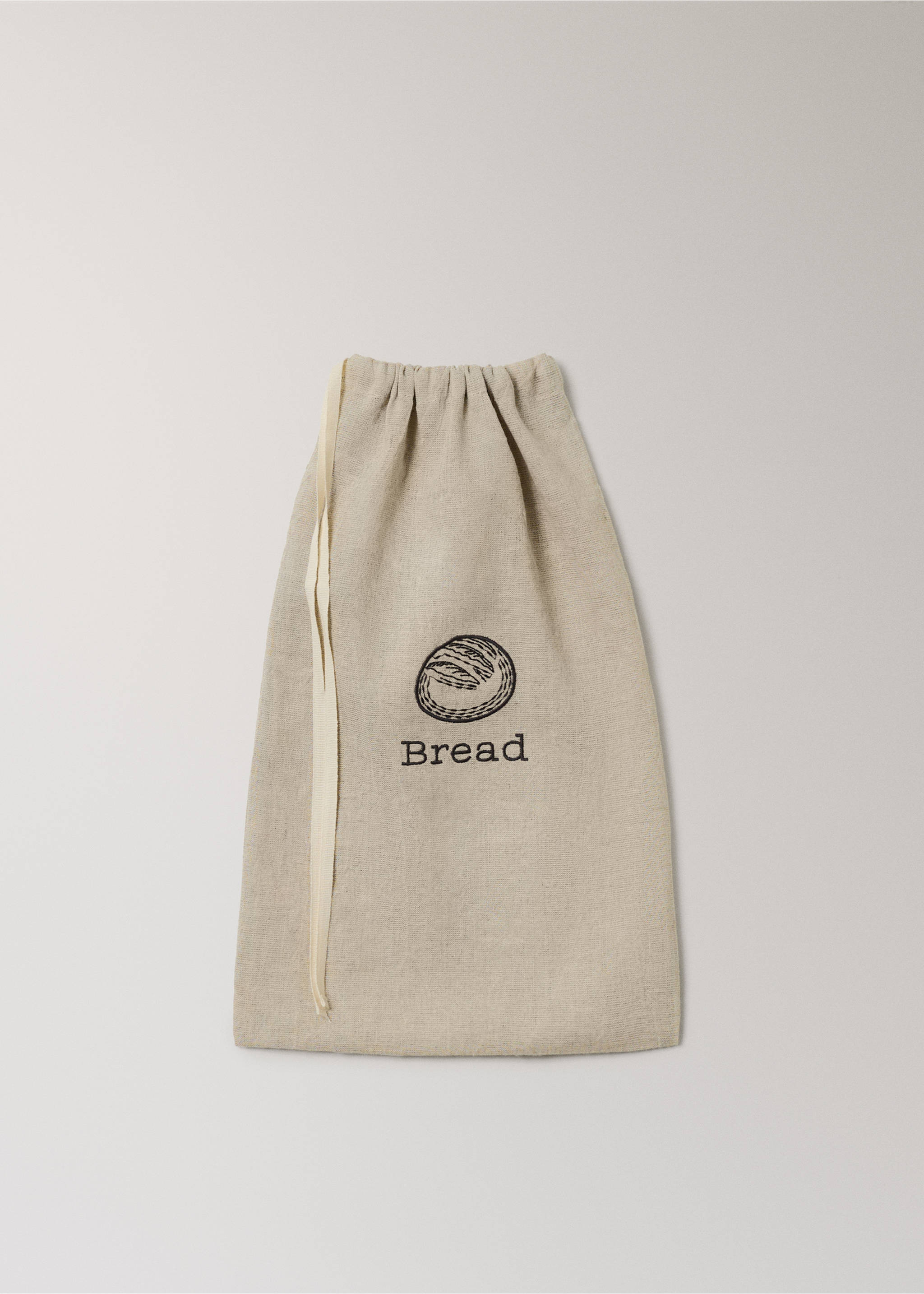 Small linen-cotton blend breadbasket - Article without model, Light/Pastel Brown. Ref: 27091339-00.