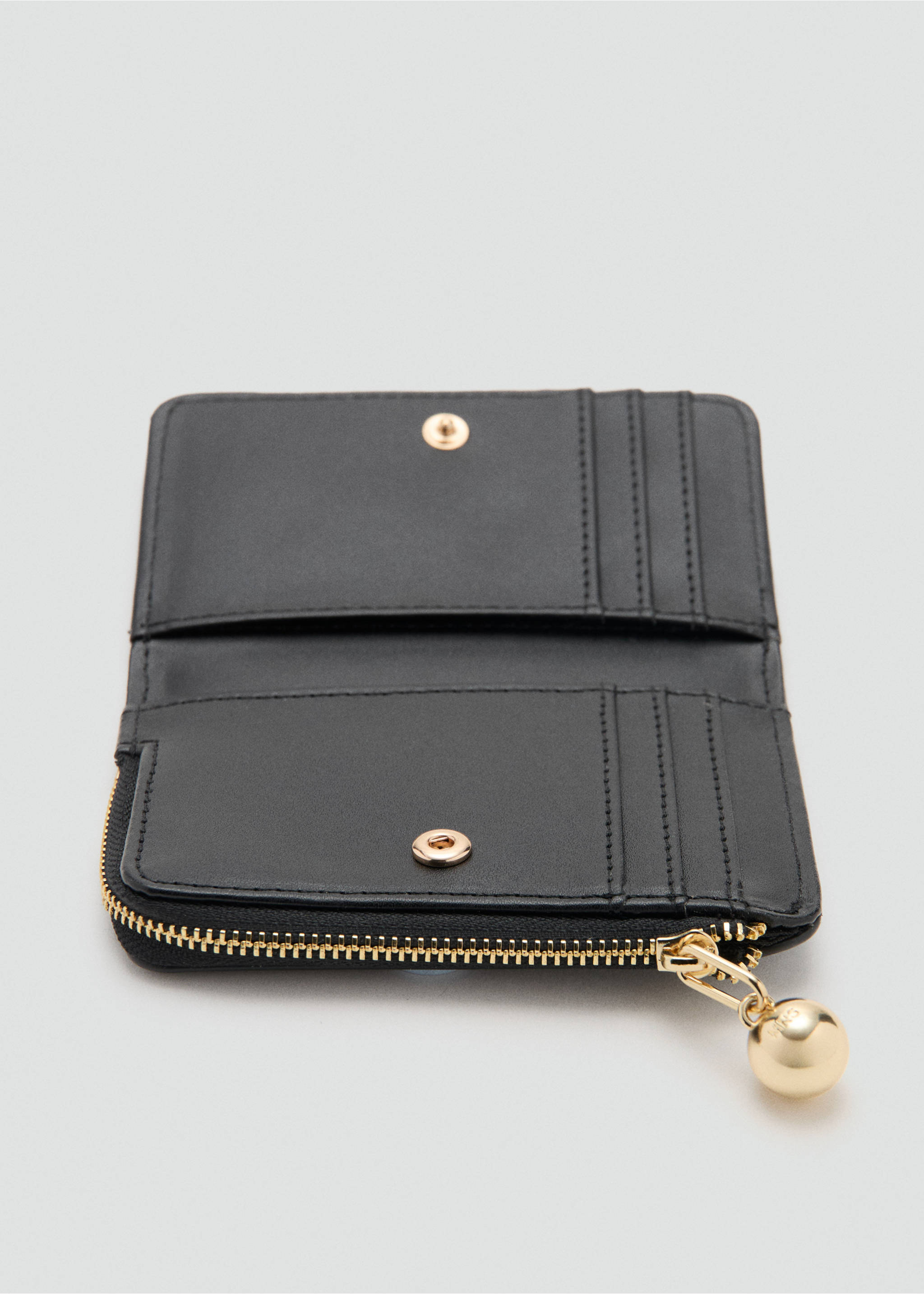 Mini-bead small purse - Details of the article 1, Black. Ref: 27091340-00.