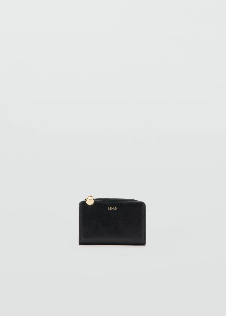 Mini-bead small purse — Black