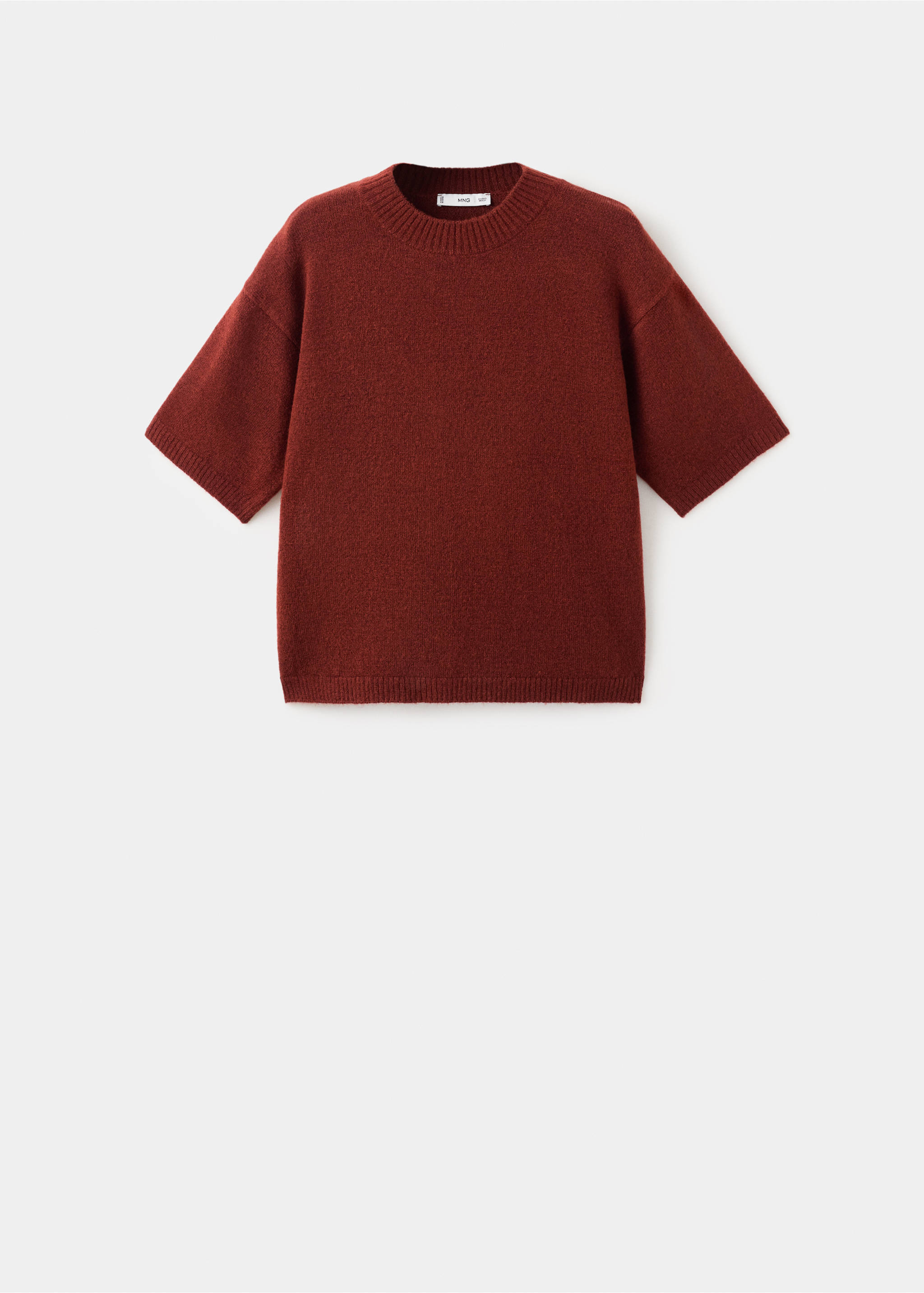 Sweater rajut lengan pendek - Barang tanpa model, Oranye bakar. Ref: 27091341-00.