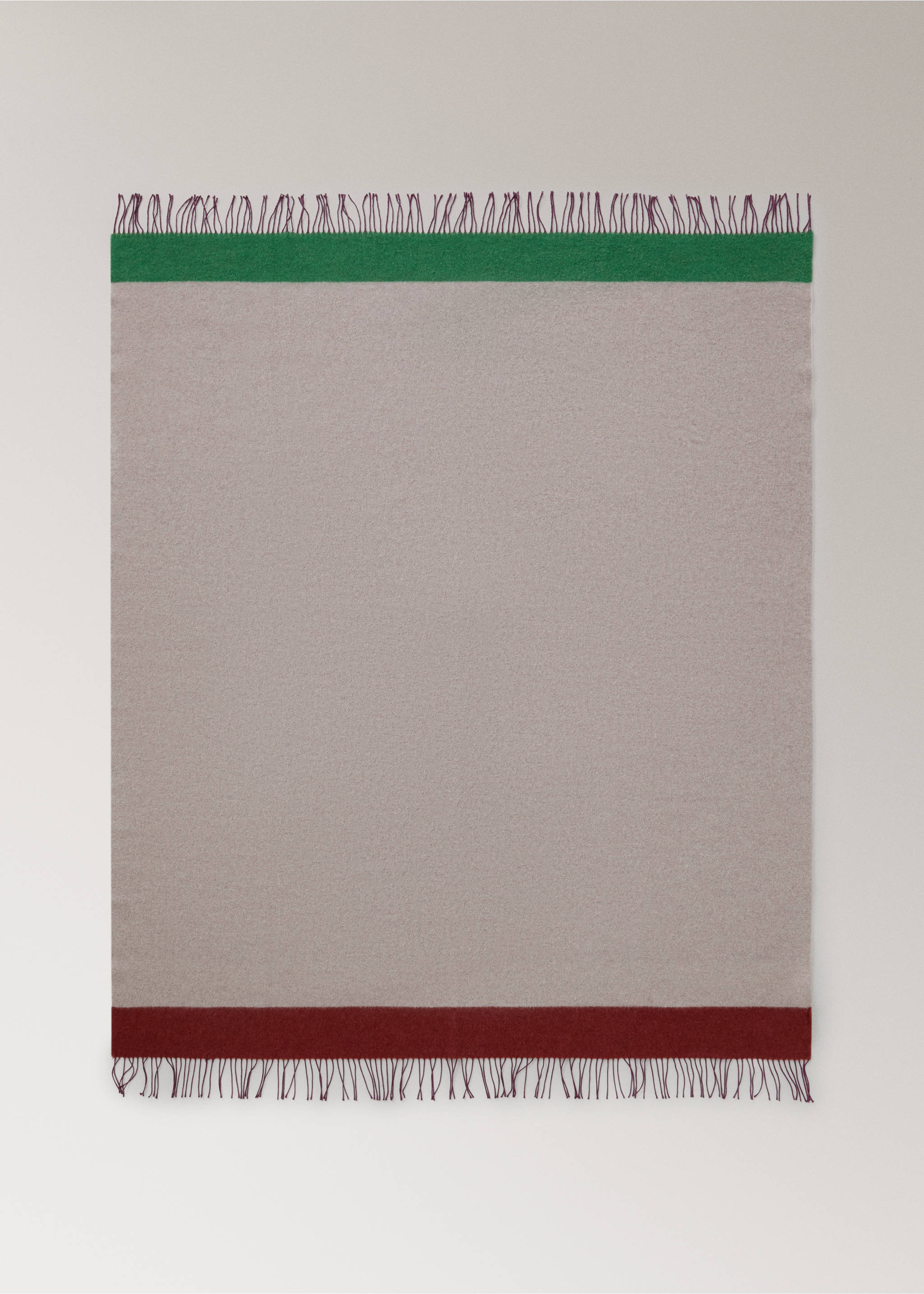 Wool and cotton blanket in colours - Details of the article 3, Lilac. Ref: 27091346-00.