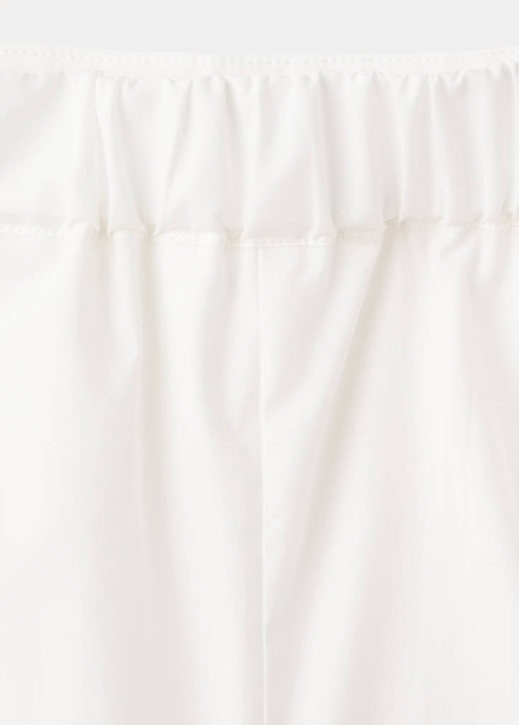 Plain cotton shorts — White
