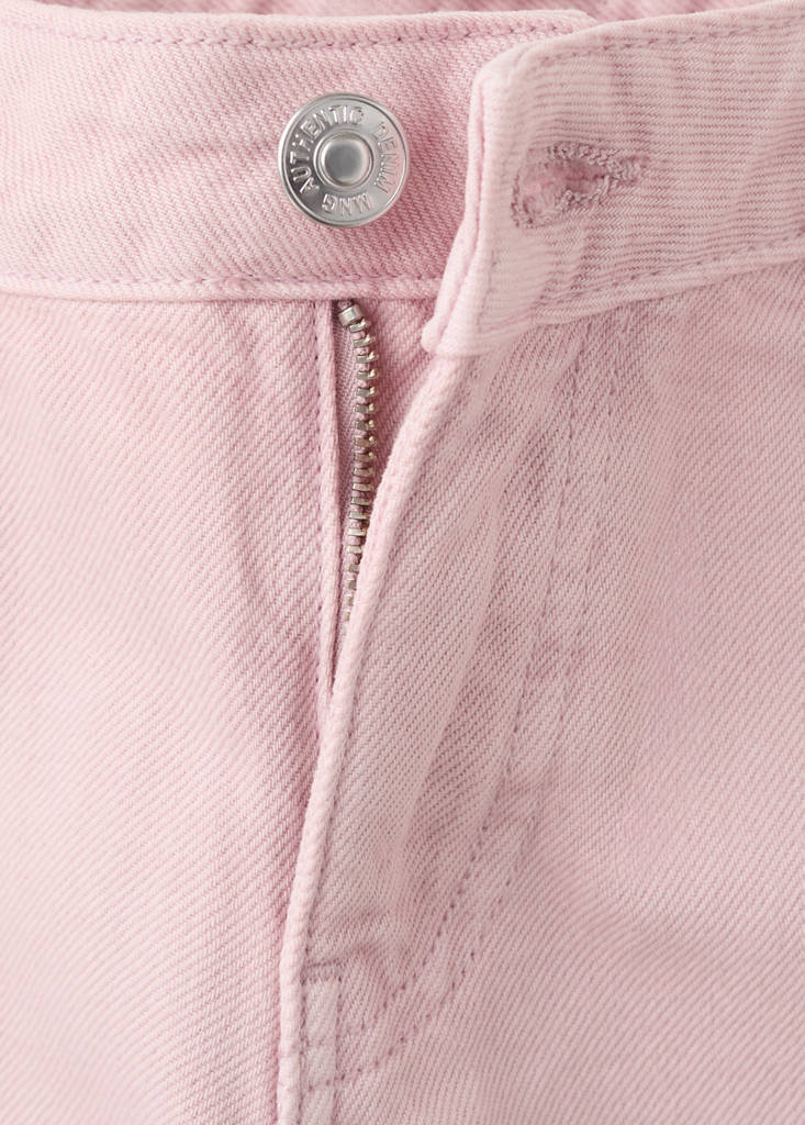 Two-tone wide leg jeans — Pale Pink
