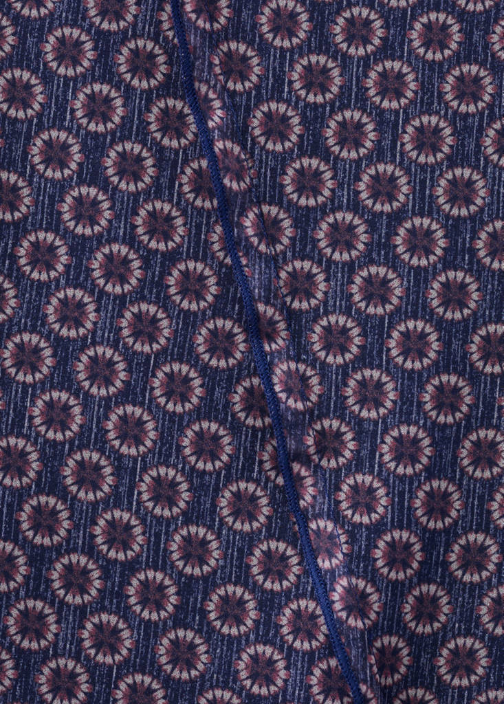 Floral long skirt — Navy