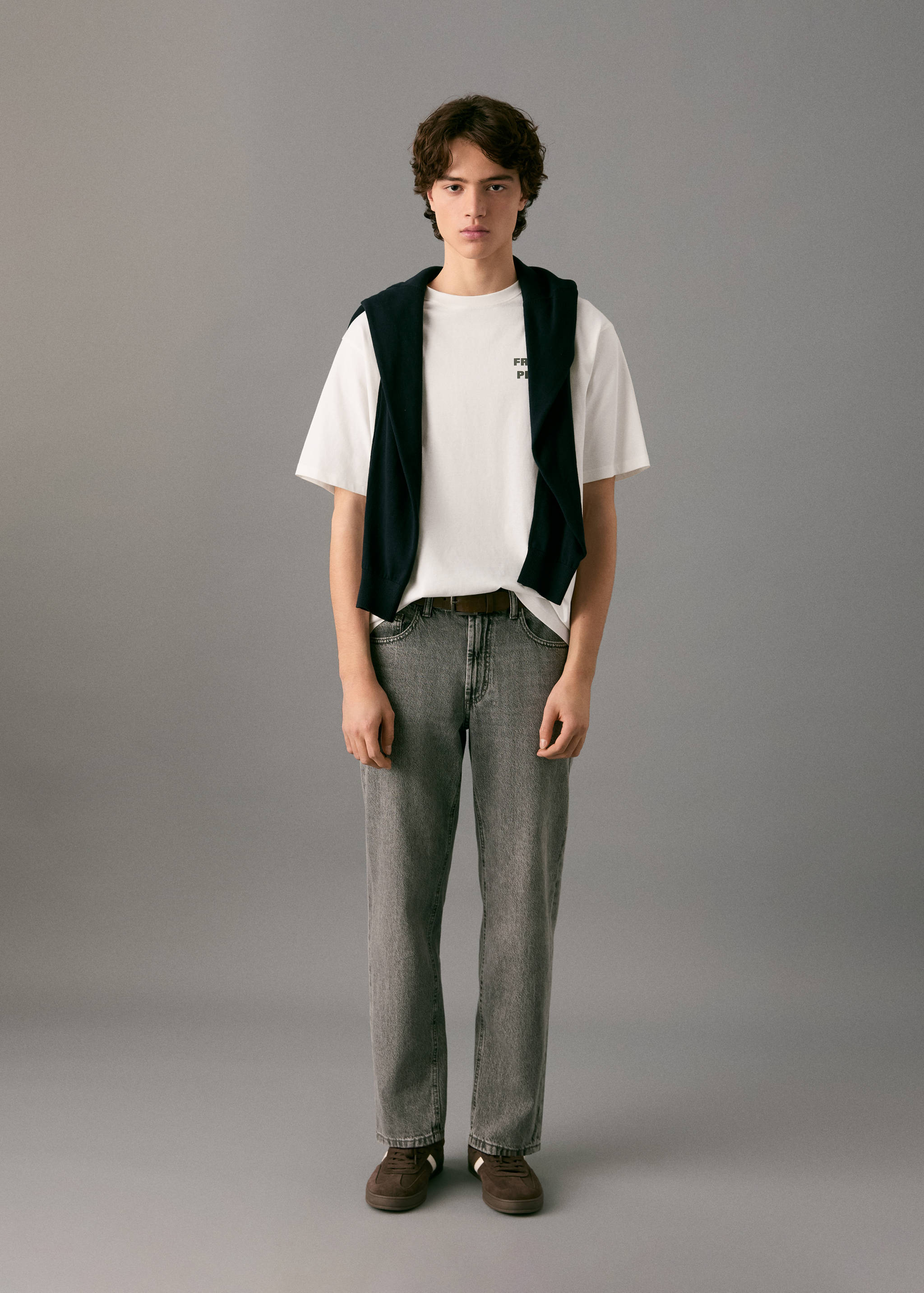 Printed cotton-blend T-shirt - General plane