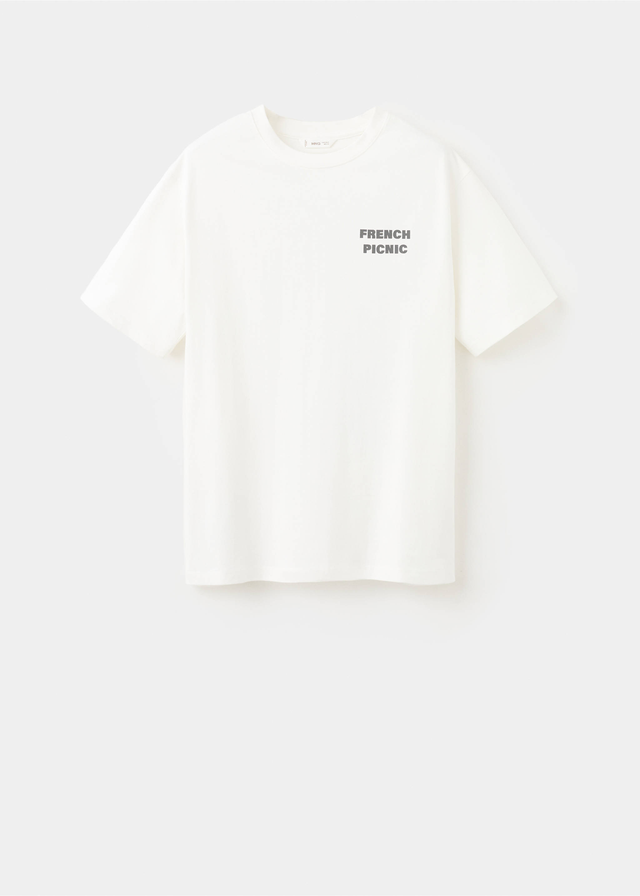 Printed cotton-blend T-shirt - Article without model, Off White. Ref: 27091514-00.