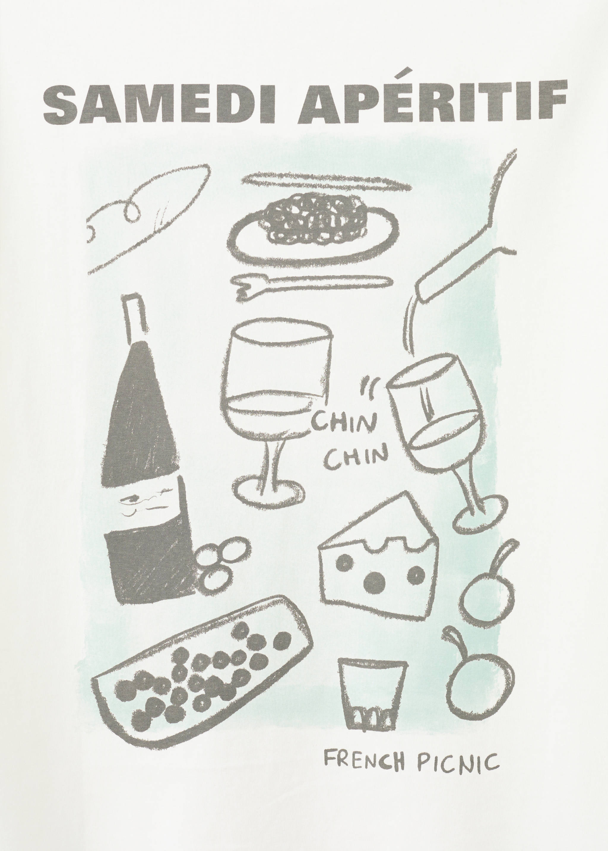 Printed cotton-blend T-shirt - Details of the article 0