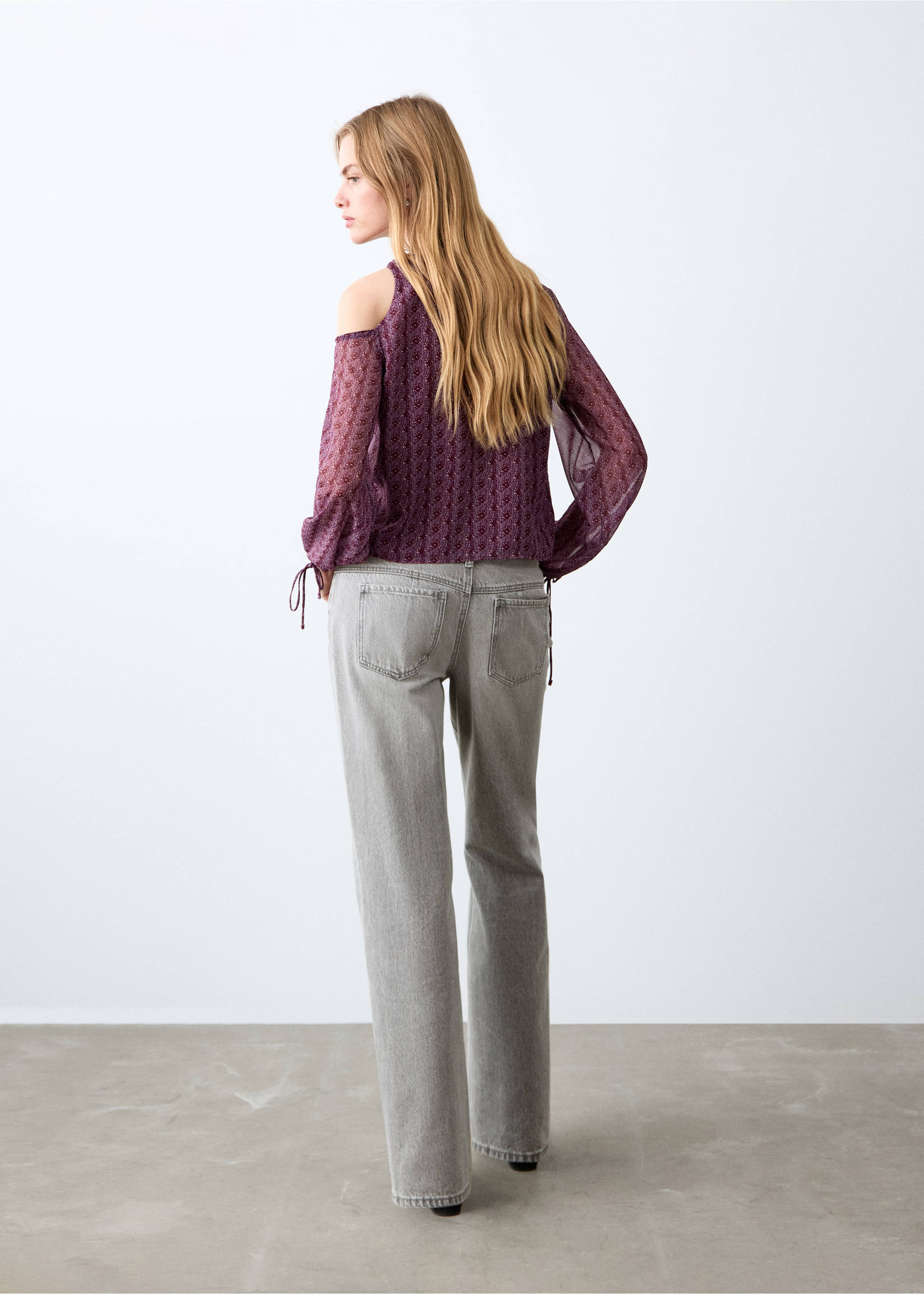 جينز بقصة خصر منخفضة - الجهة الخلفية للمنتج, رمادي دنيم. Ref: 27091515-00.