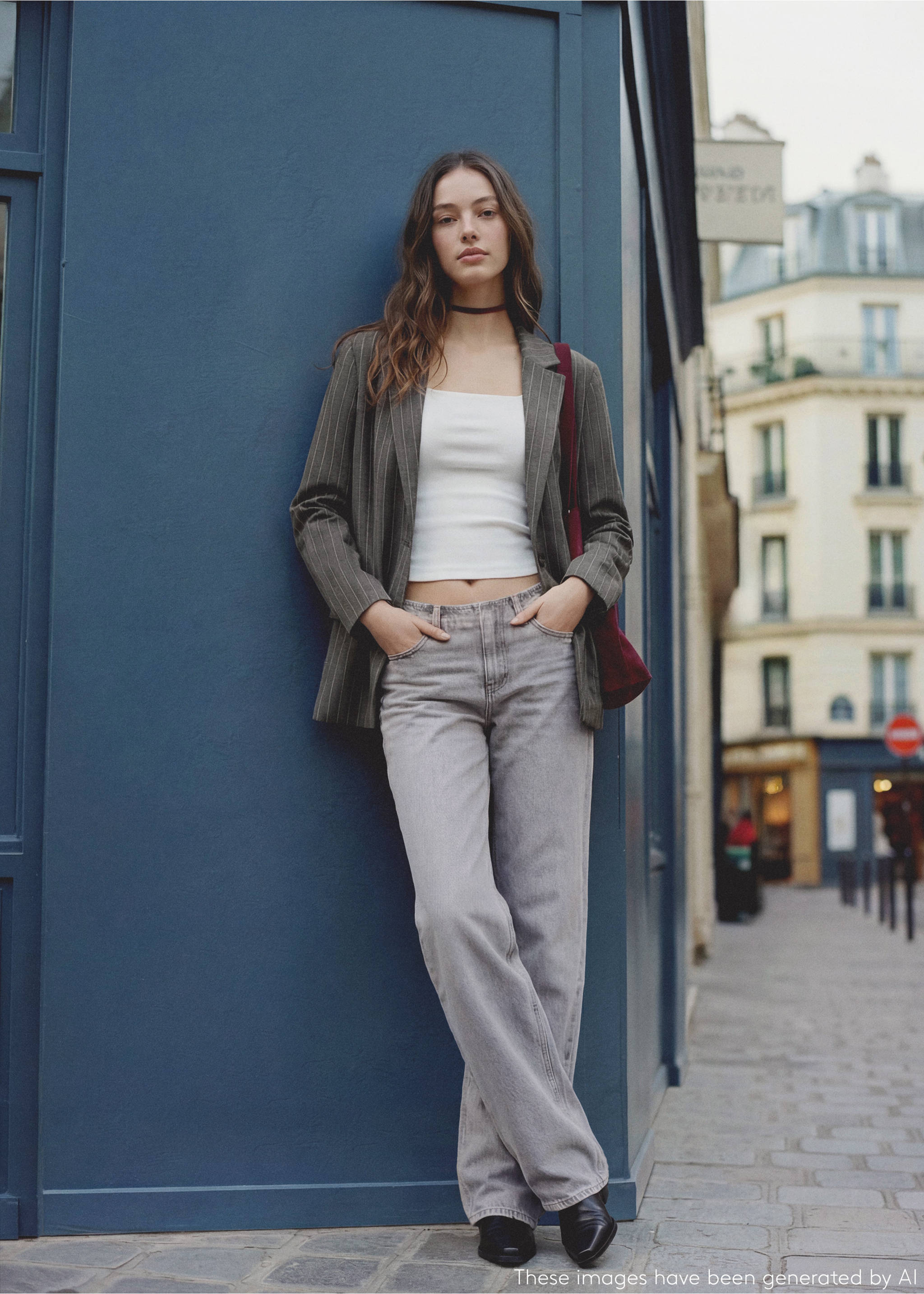 جينز بقصة خصر منخفضة - تفاصيل المنتج 5, رمادي دنيم. Ref: 27091515-00.