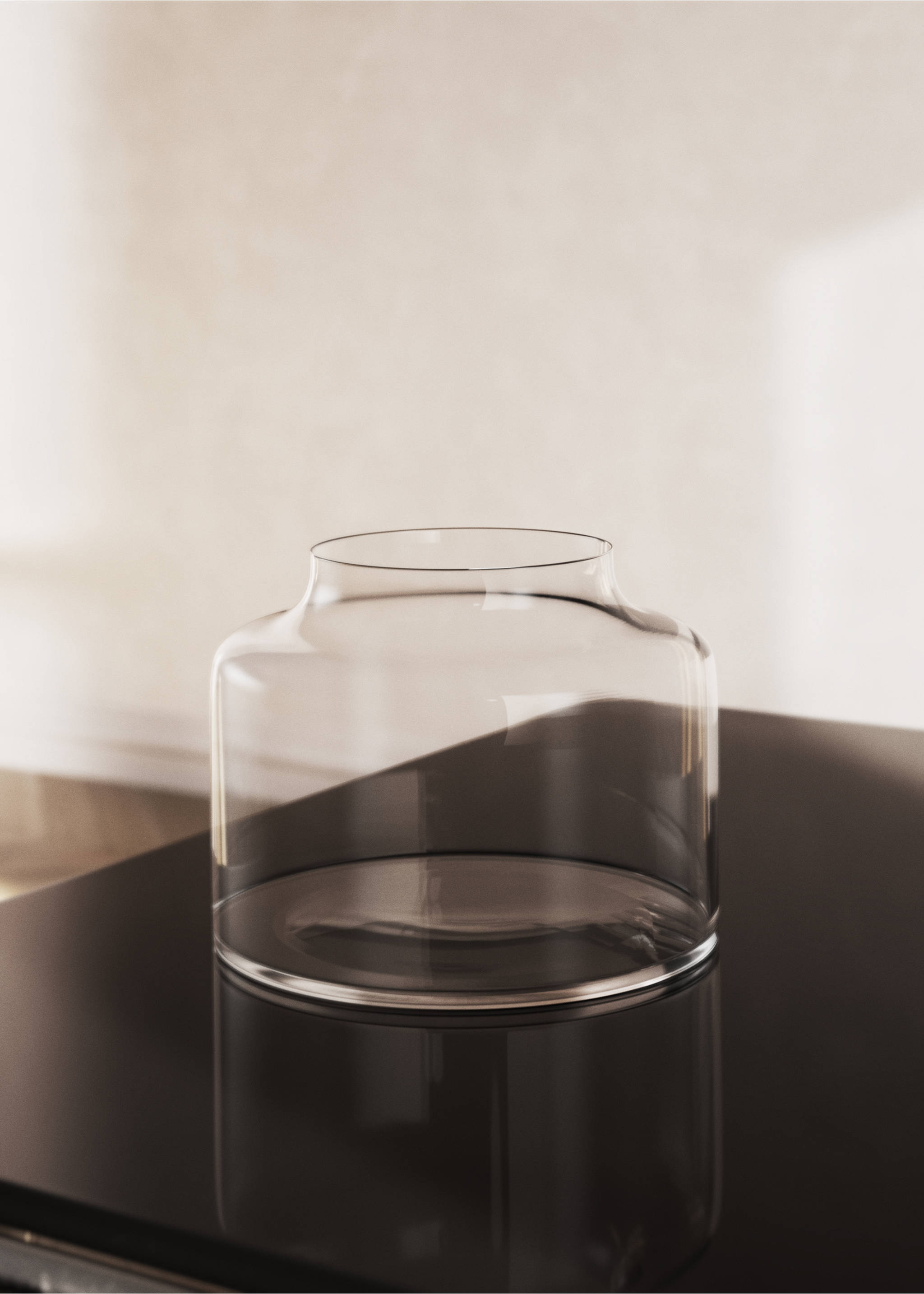 Mały wazon ze szkła - Plan ogólny, Lodowy szary. Ref: 27091518-00.