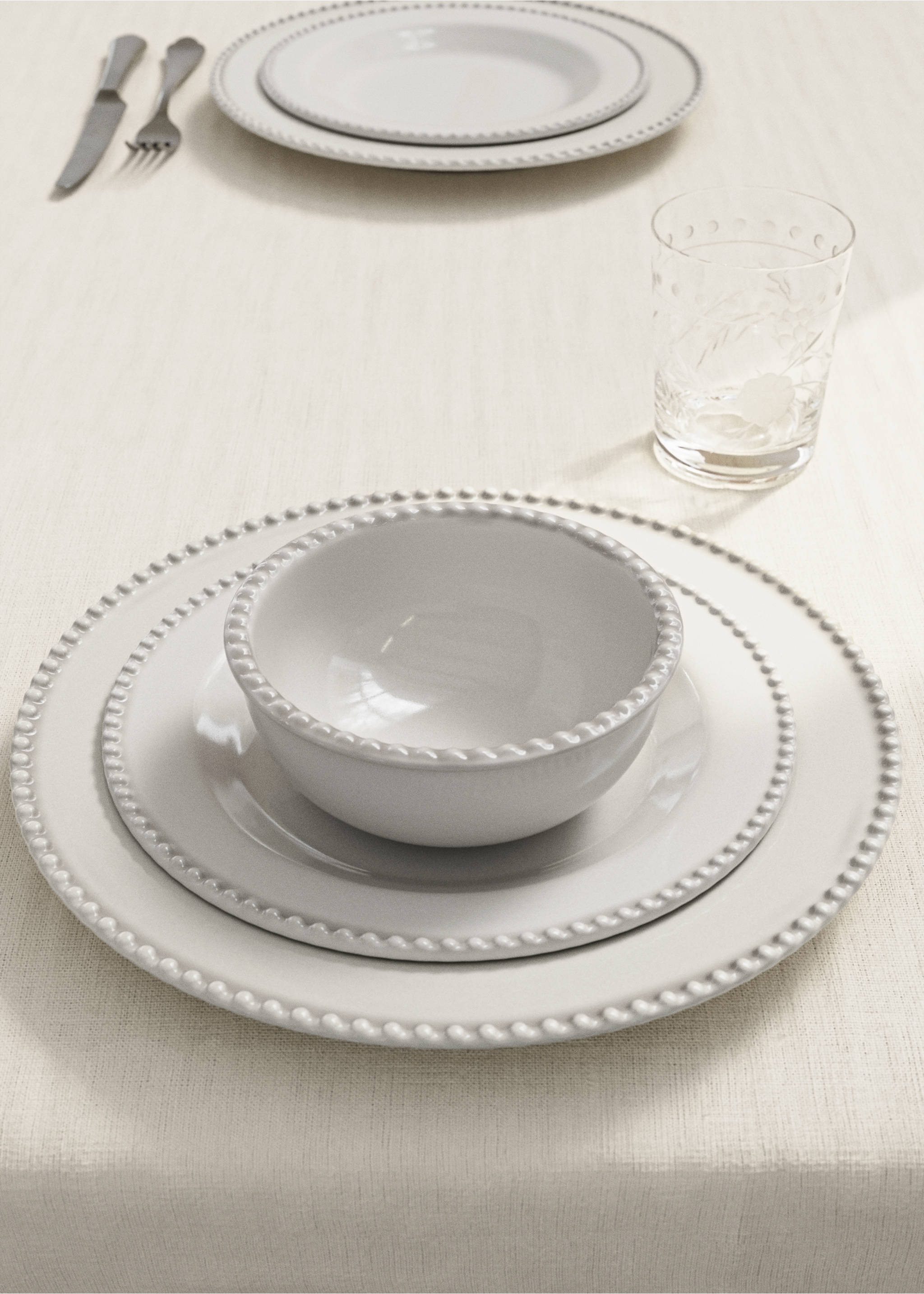 Decorative gres bowl - General plane, White. Ref: 27091522-00.