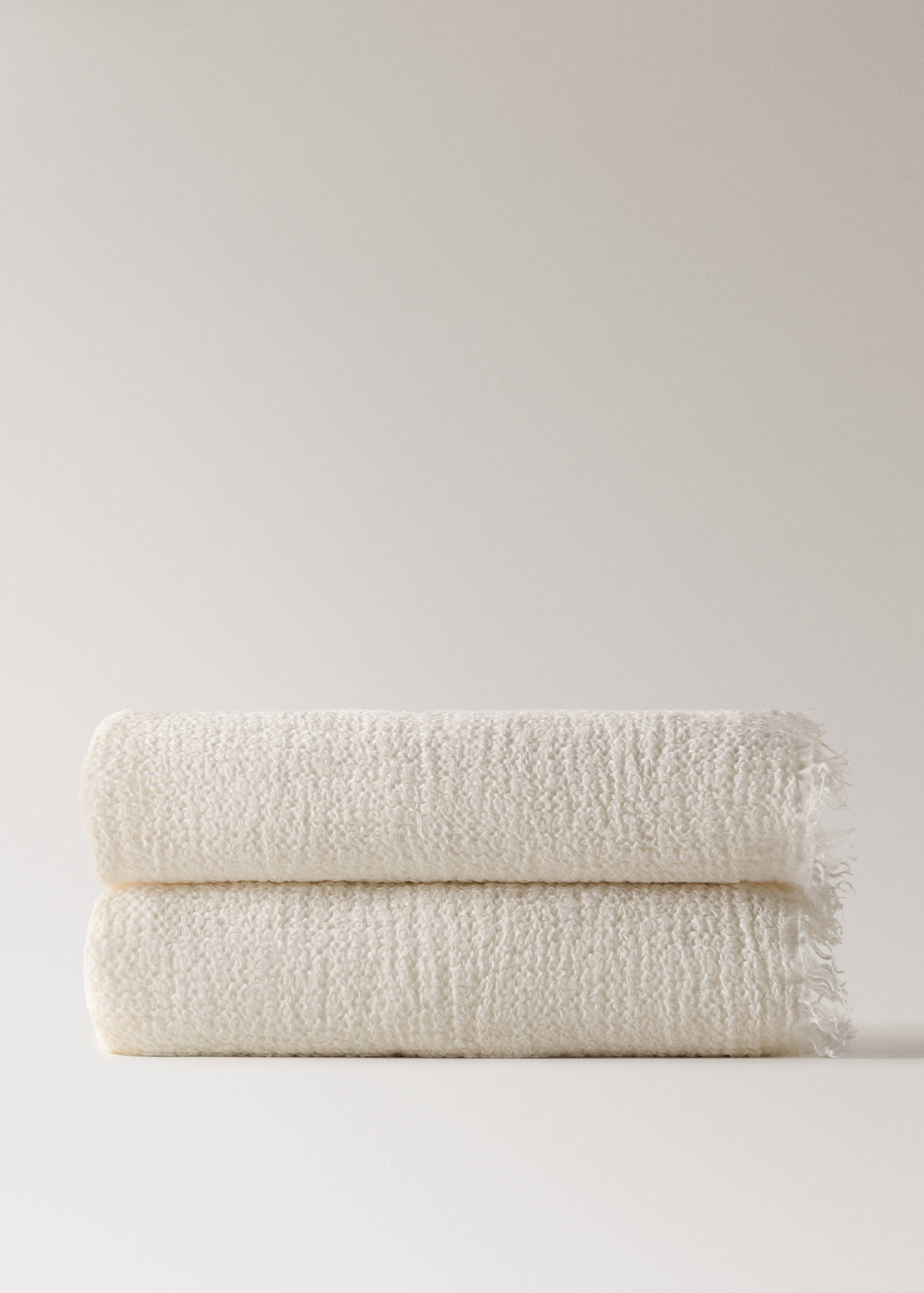 Decke aus 100 % Leinen mit Fransen - Artikel ohne Model