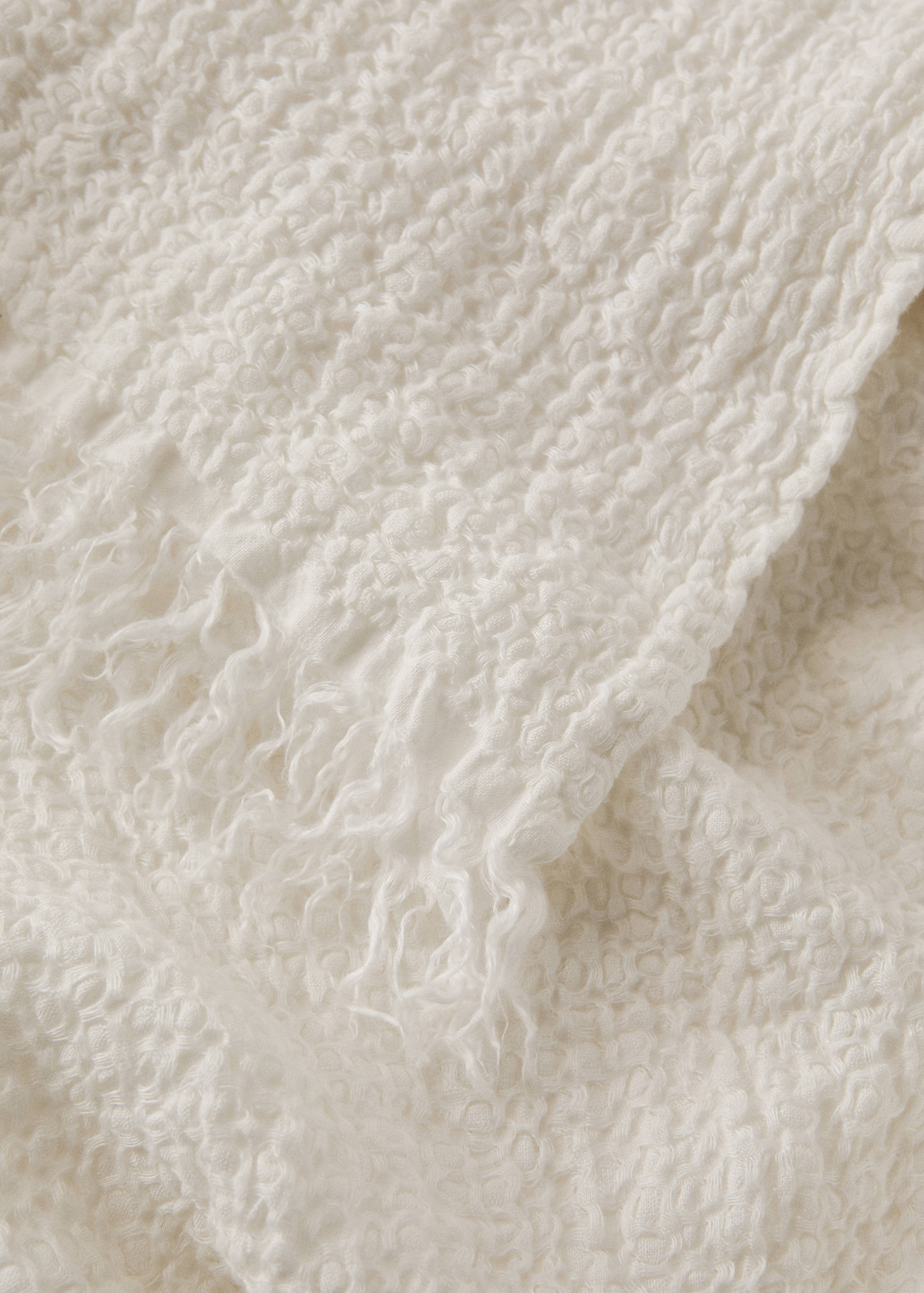 Decke aus 100 % Leinen mit Fransen - Detail des Artikels 2