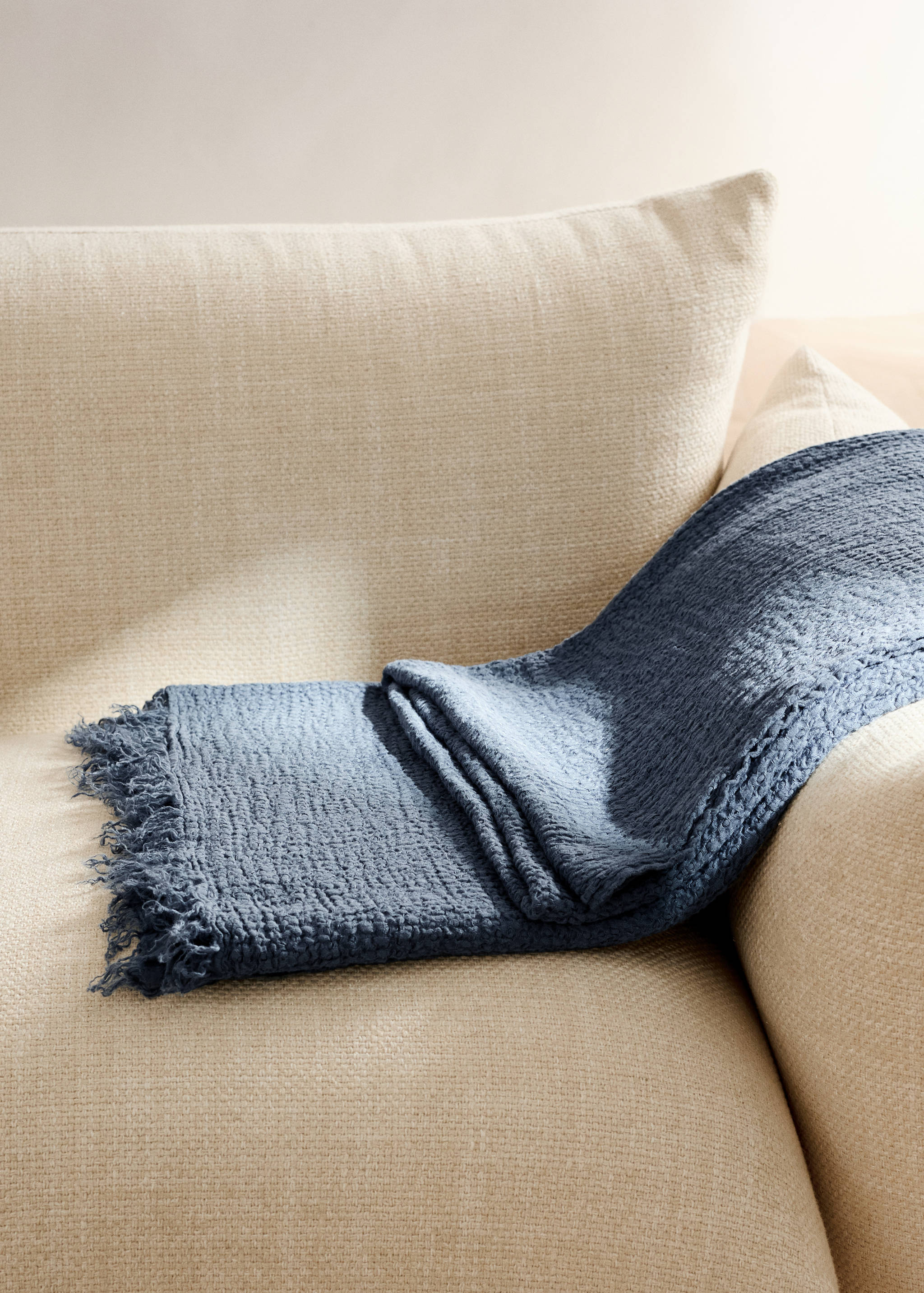 100% linen frayed blanket - General plane