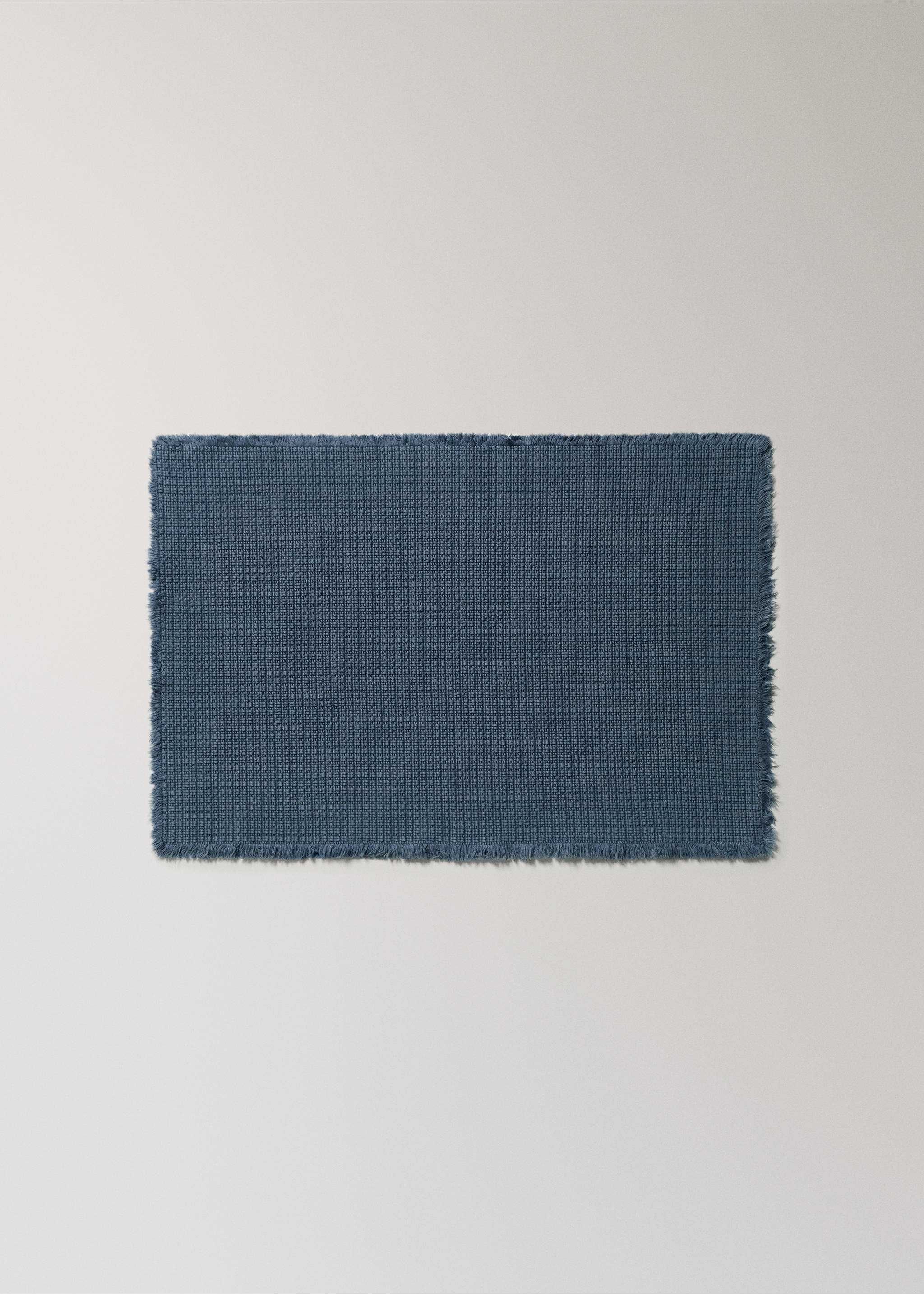 Cotton waffle bath rug - Article without model, Indigo Blue. Ref: 27091526-00.