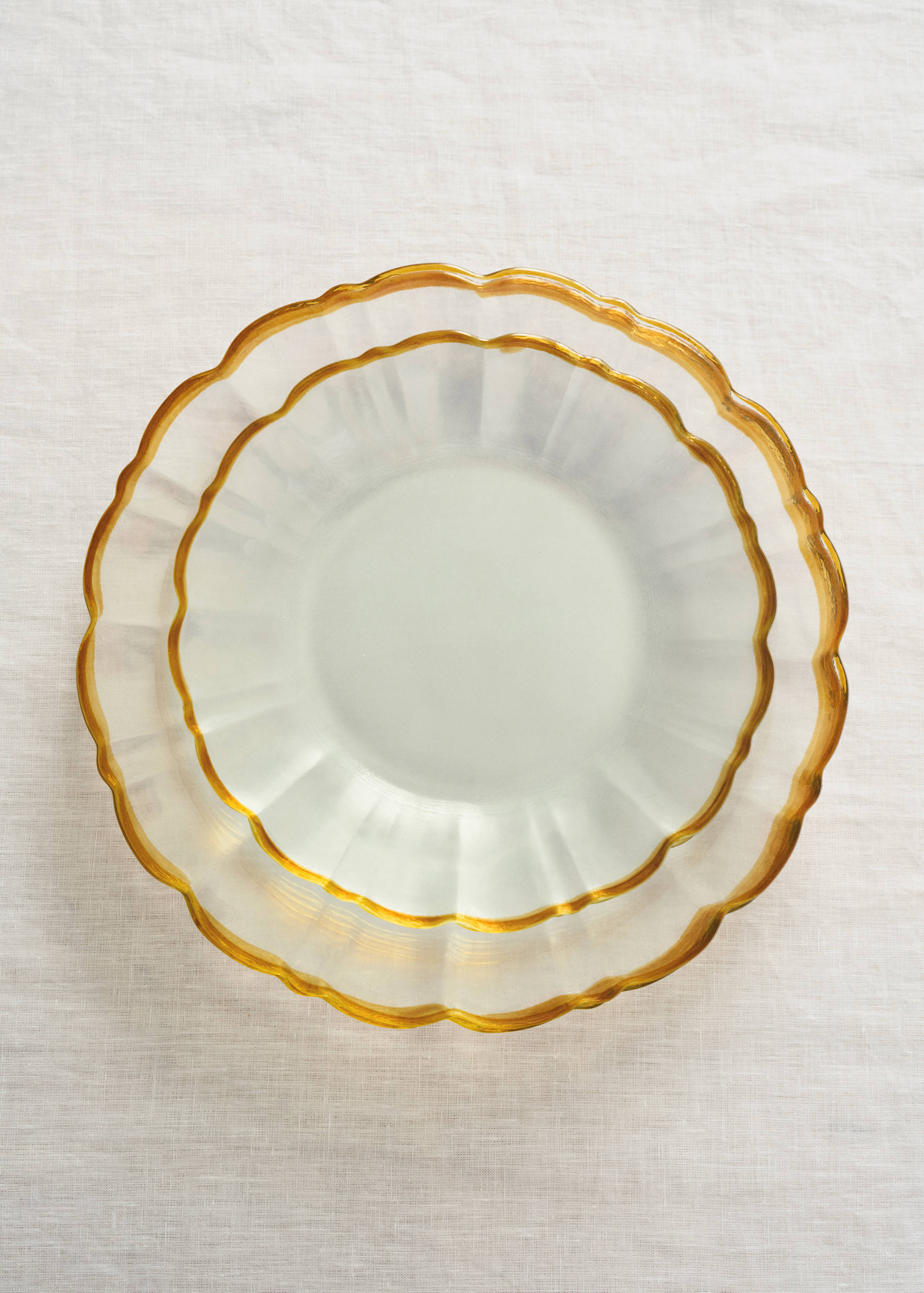 Flat glass contrast dinner plate - Details of the article 6