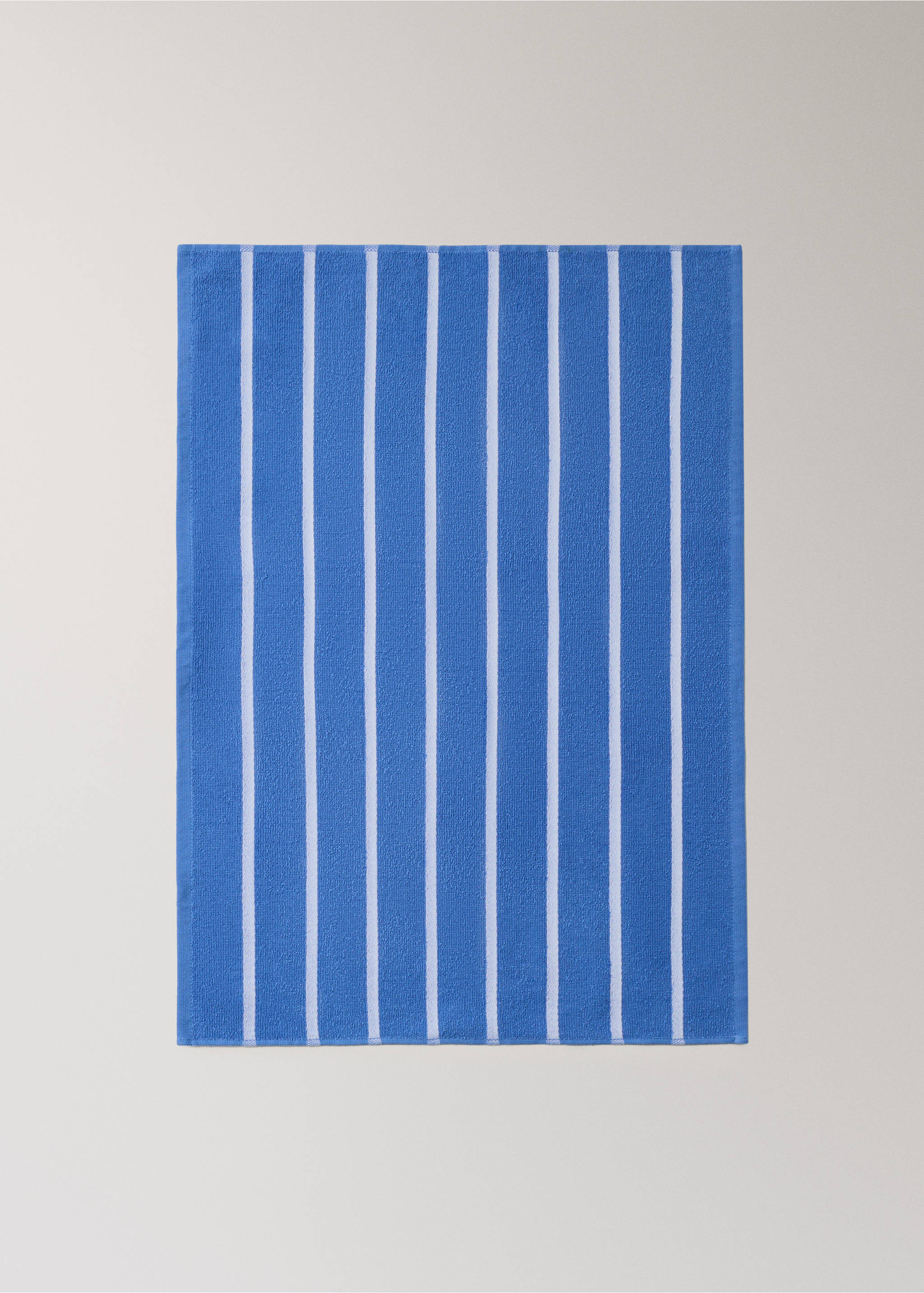 Paño algodón rizo rayas contraste - Detalle del artículo 2, Azul. Ref: 27091530-00.