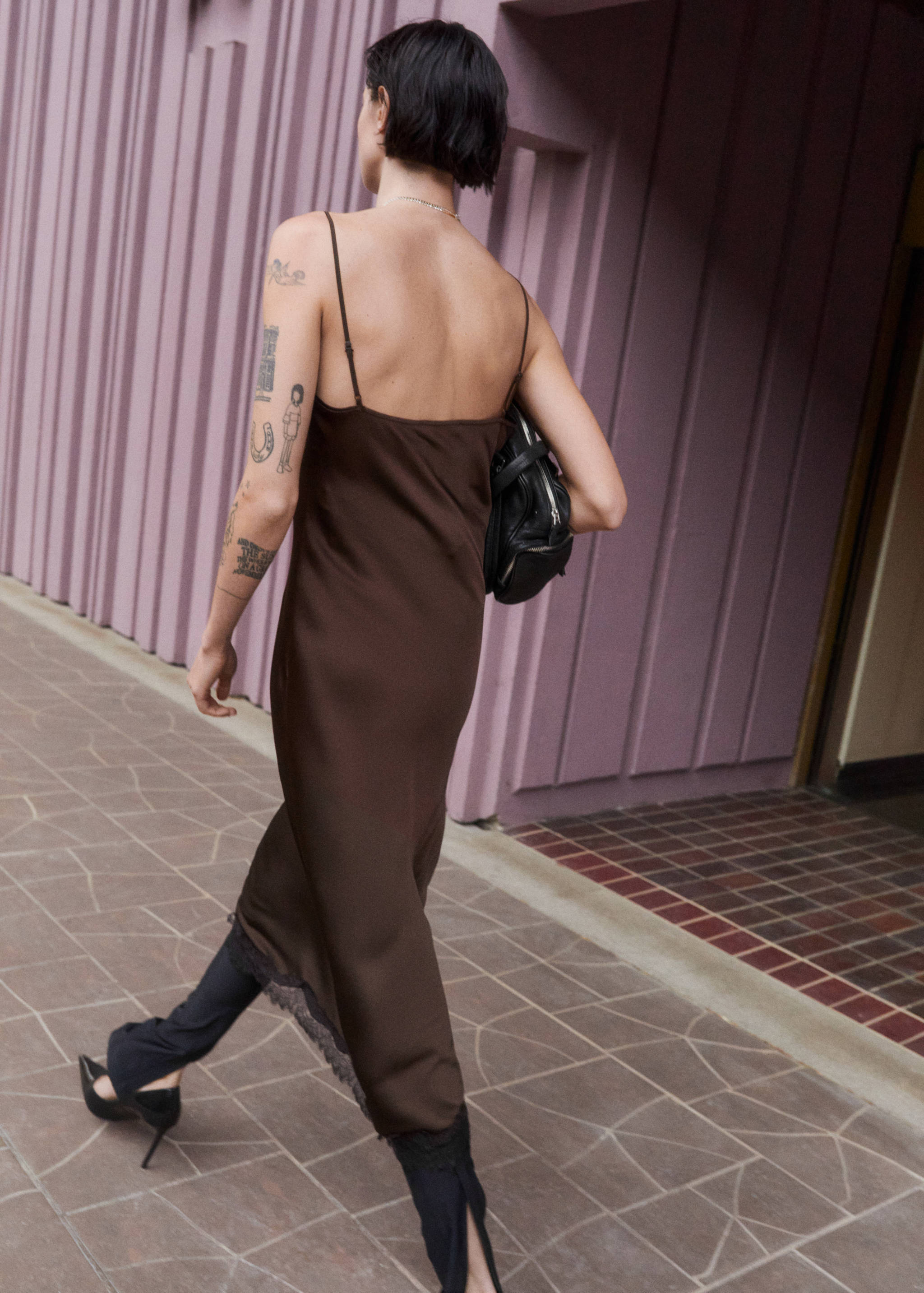 Satin camisole dress - Reverse of the article