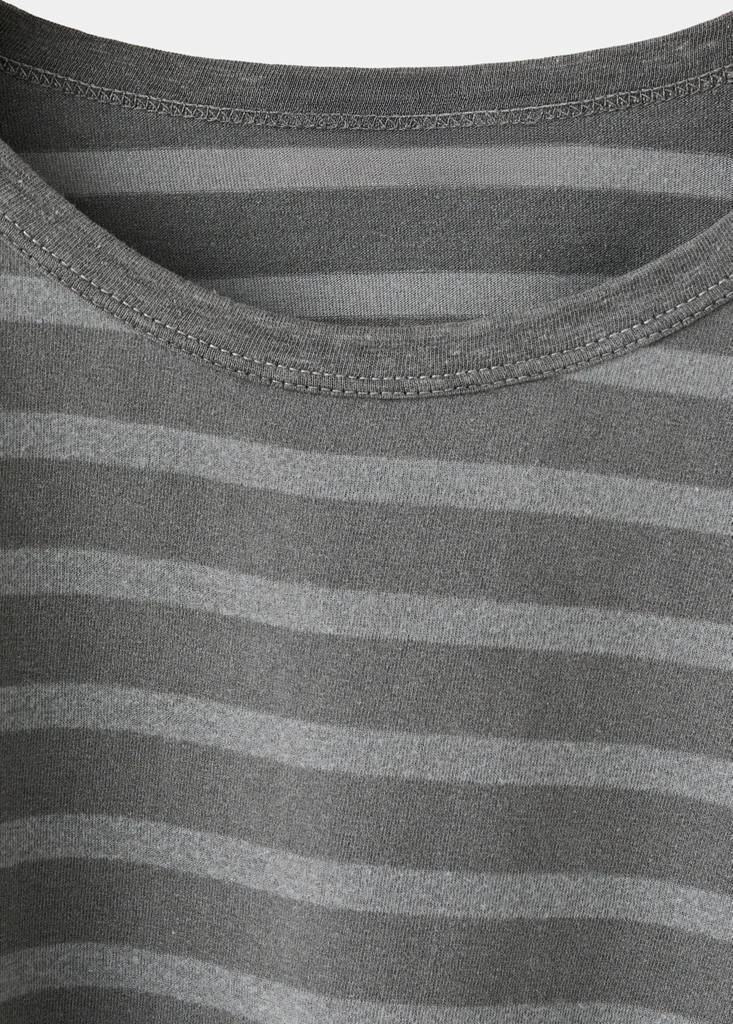 Striped oversized t-shirt — Charcoal
