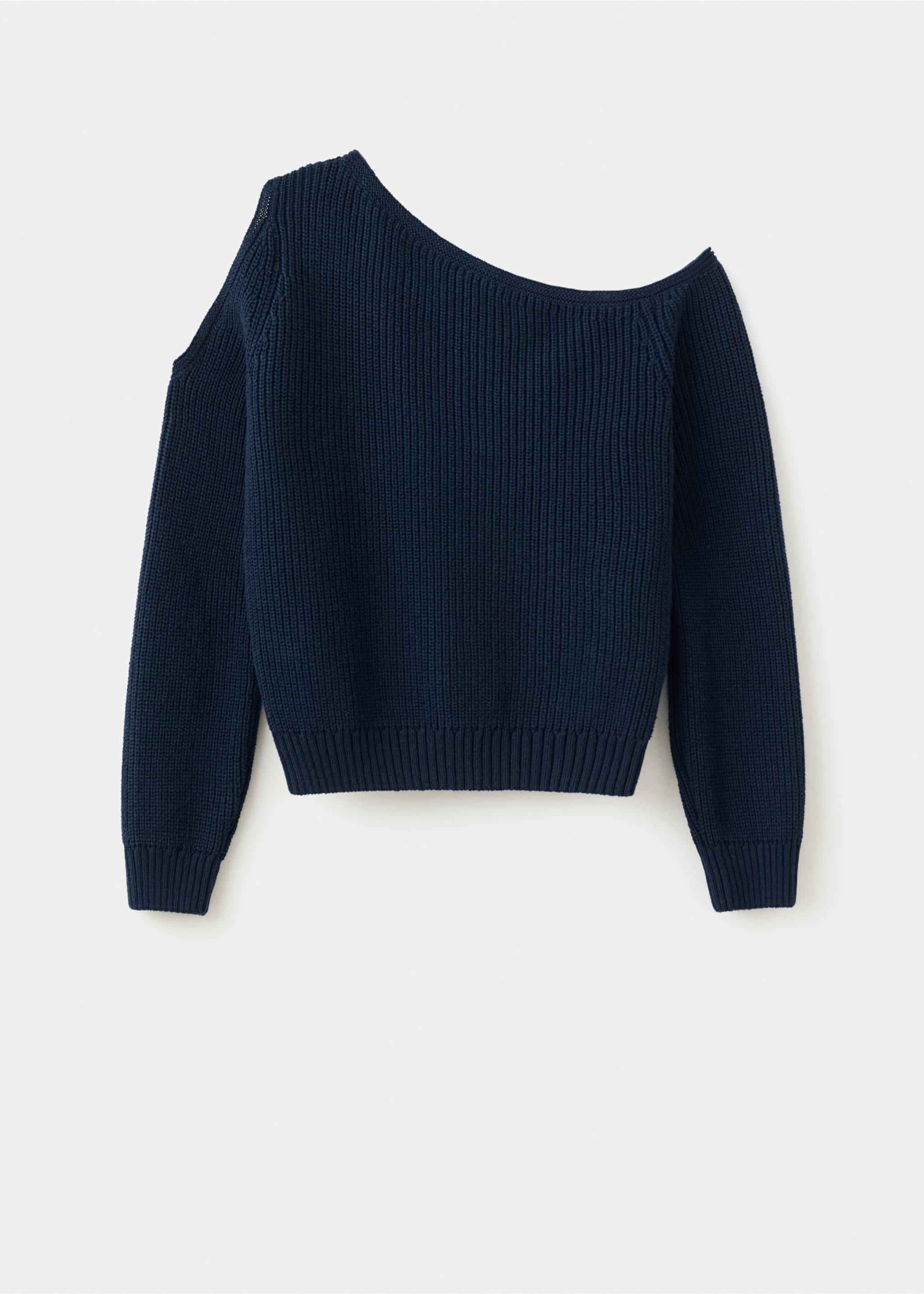 Asymmetric cut-out sweater - Article without model, Navy. Ref: 27091535-00.