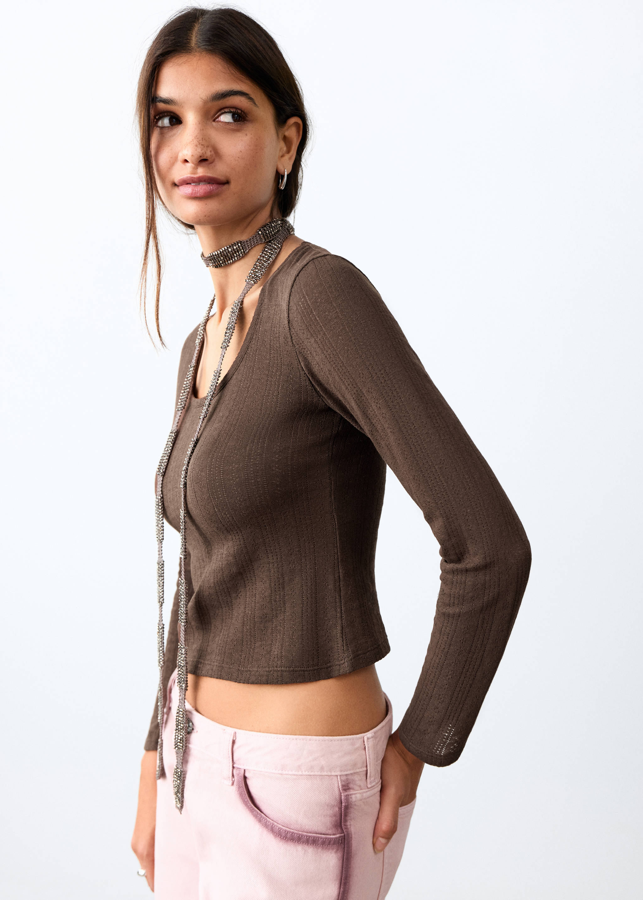 Fine-knit T-shirt - Medium plane