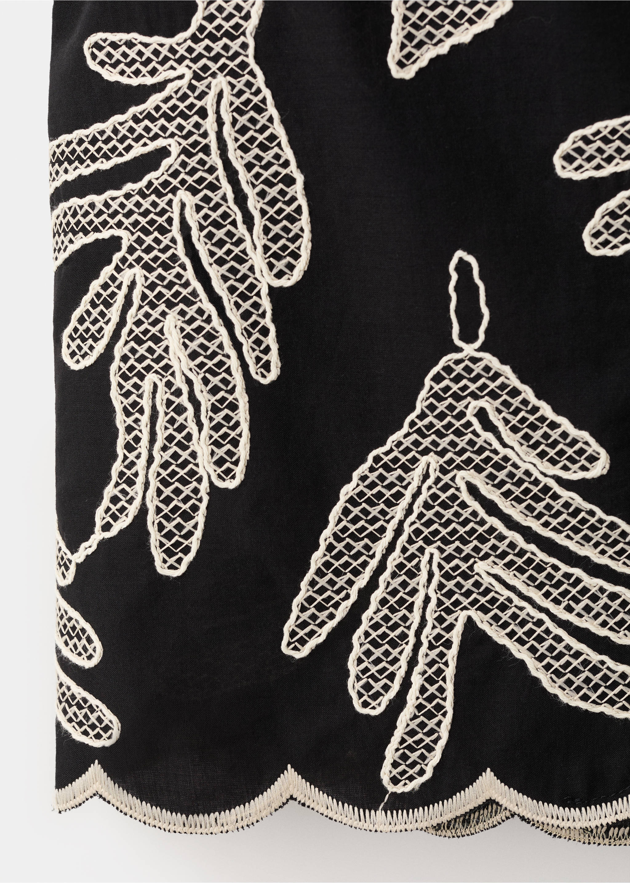 صدرية مطرزة بعقد - تفاصيل المنتج 0, أسود. Ref: 27092538-00.