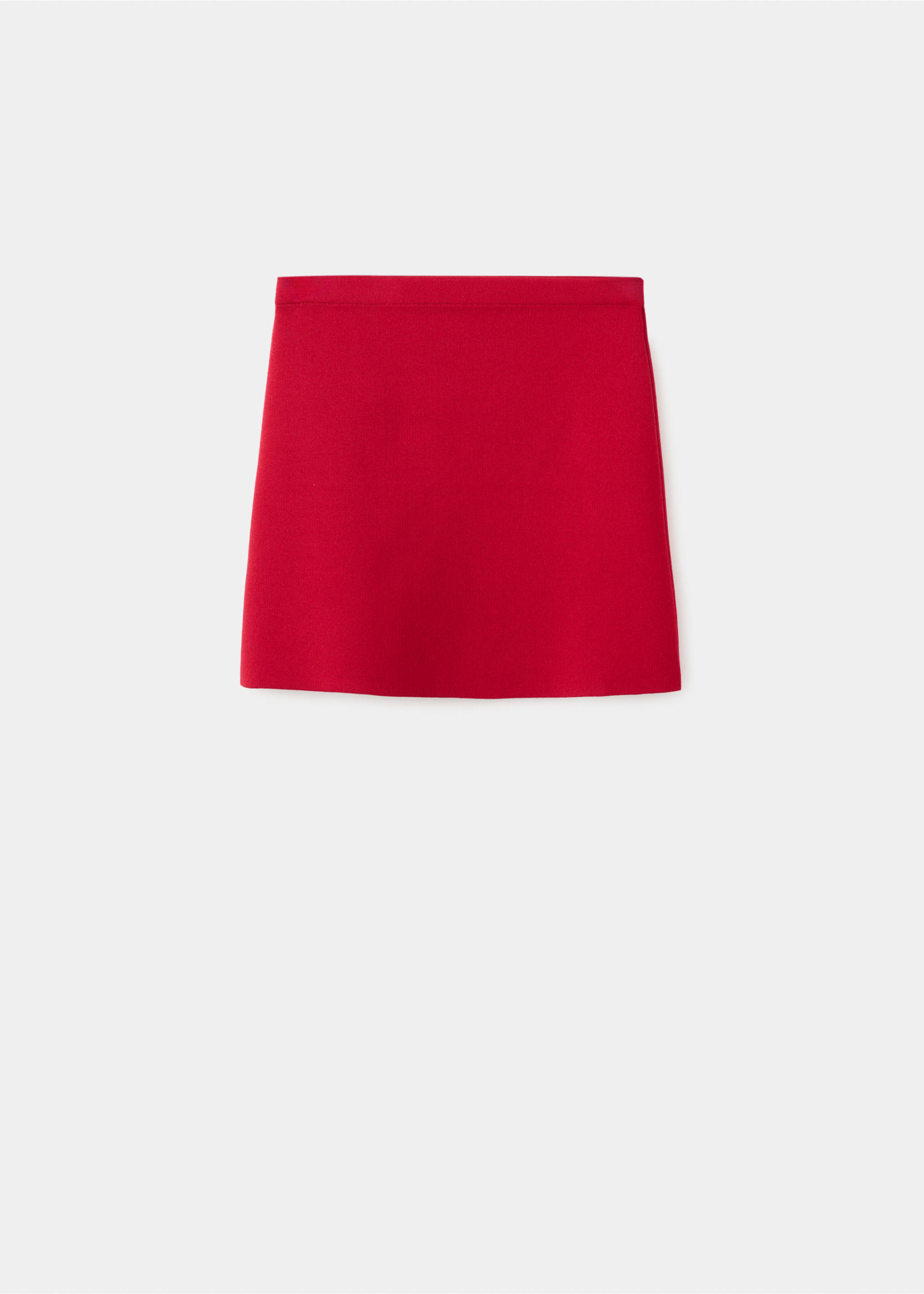 Short knitted skirt - Article without model, Red. Ref: 27092539-00.