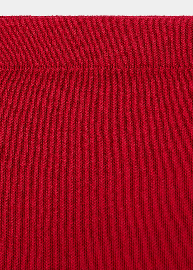 Short knitted skirt — Red