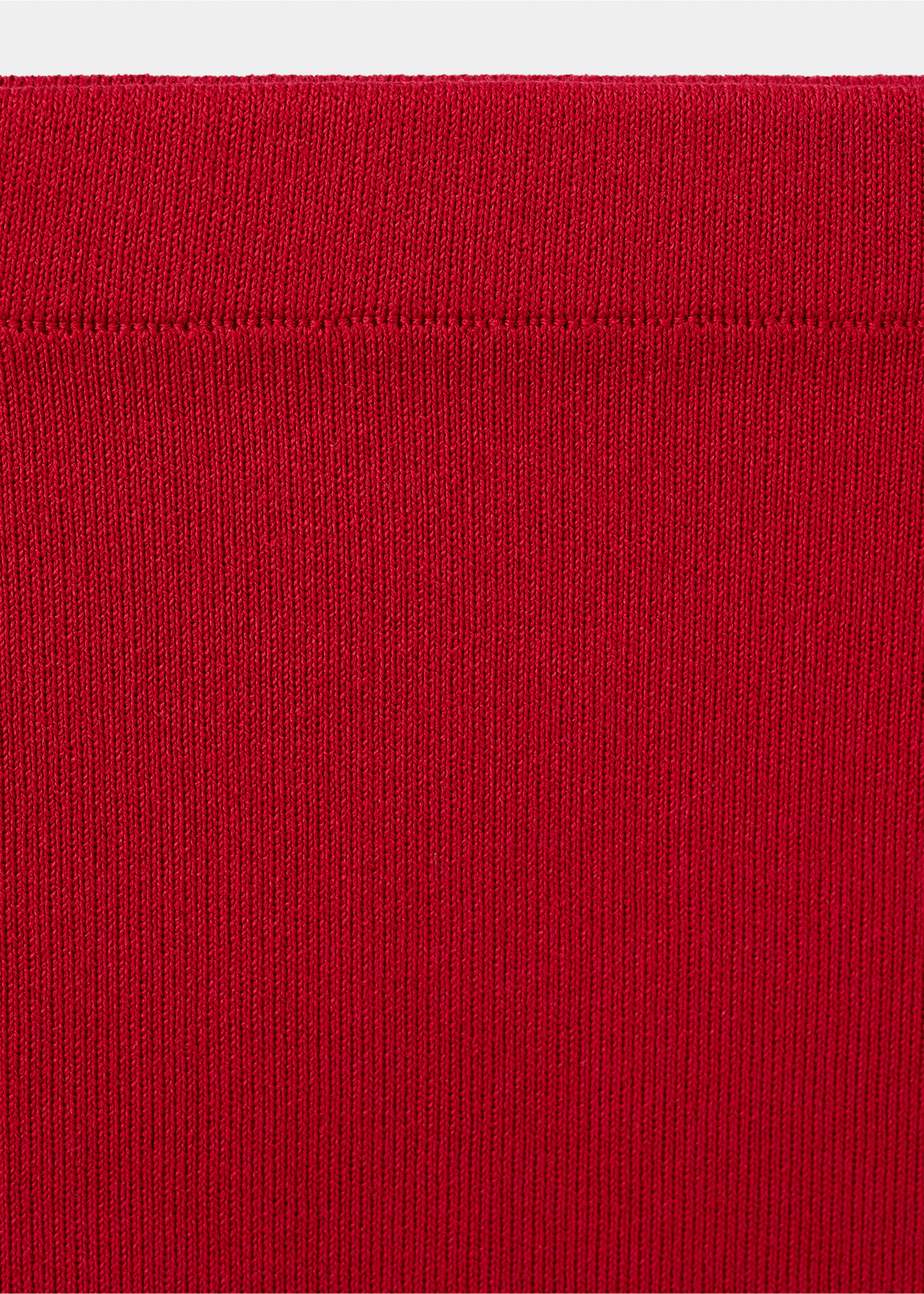 Short knitted skirt - Details of the article 8, Red. Ref: 27092539-00.