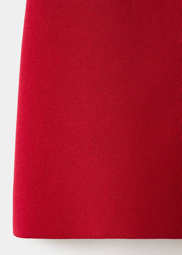 Short knitted skirt — Red