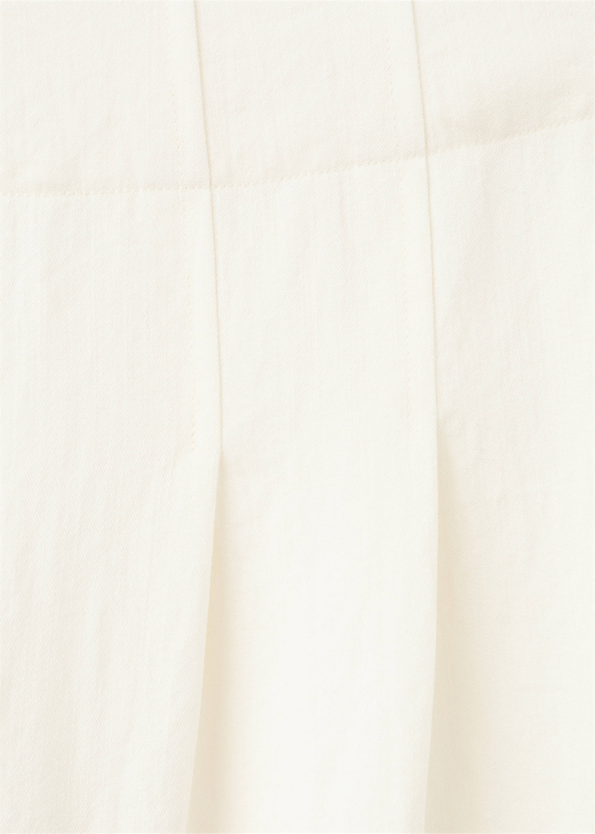 Straight-fit pleated trousers - Details of the article 8, Ecru. Ref: 27092541-00.