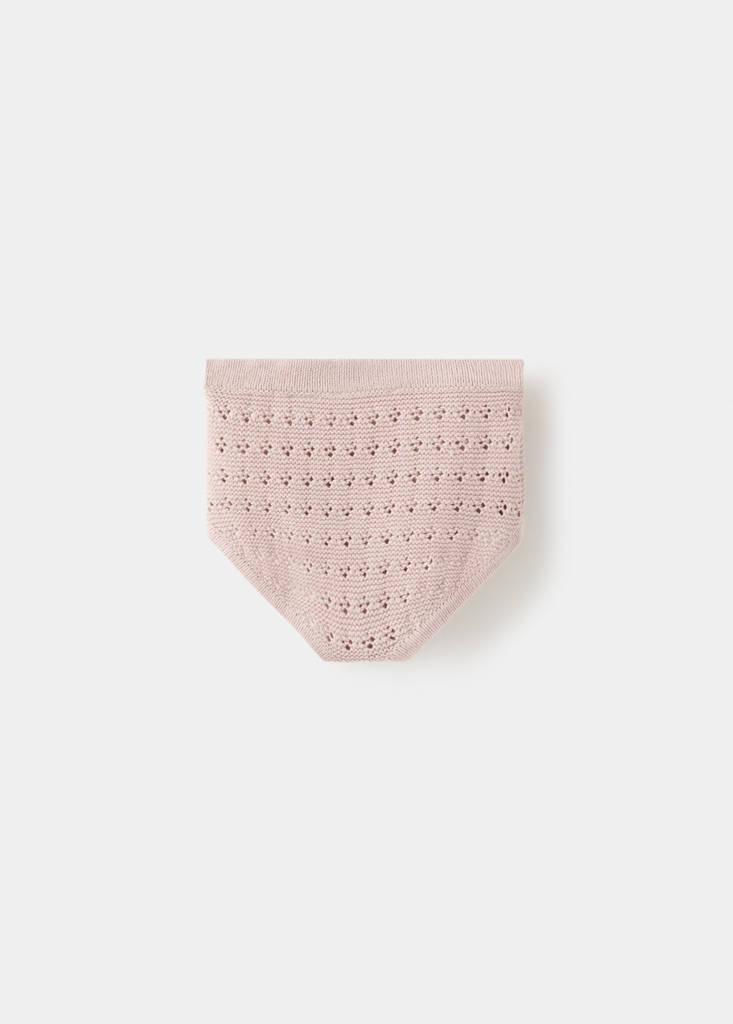 Pointelle knit romper