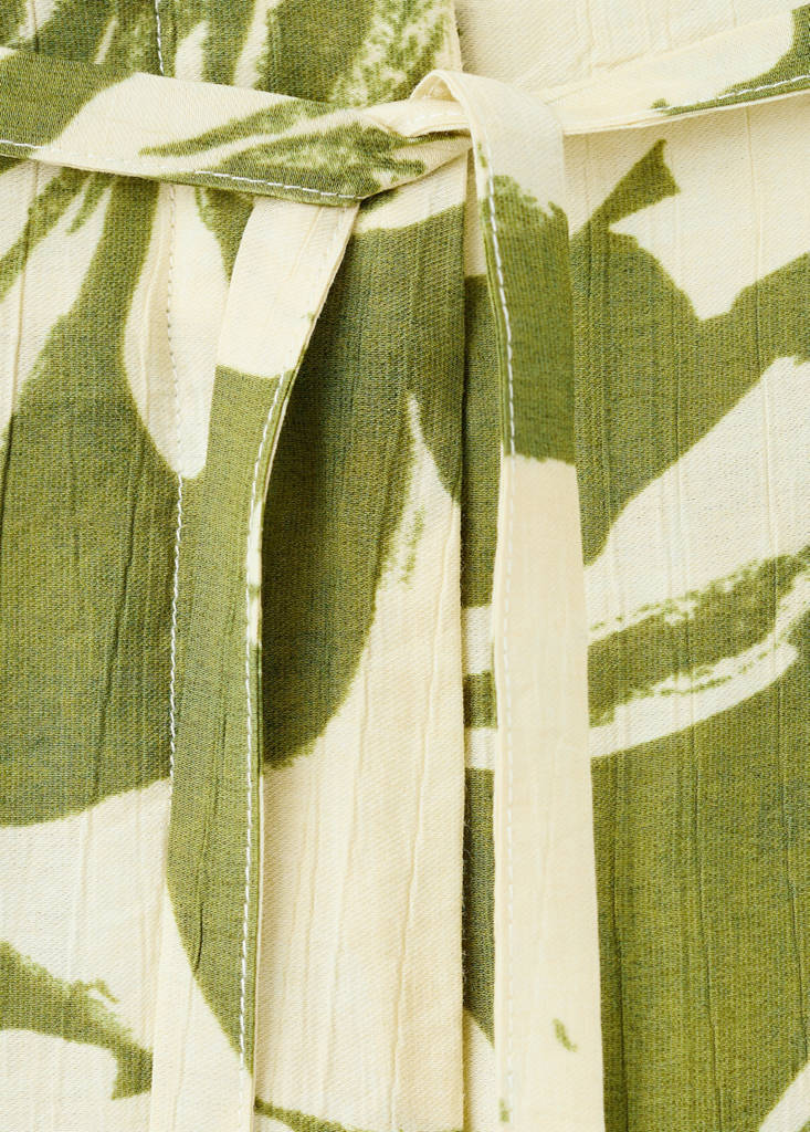 Floral print straight trousers — Green