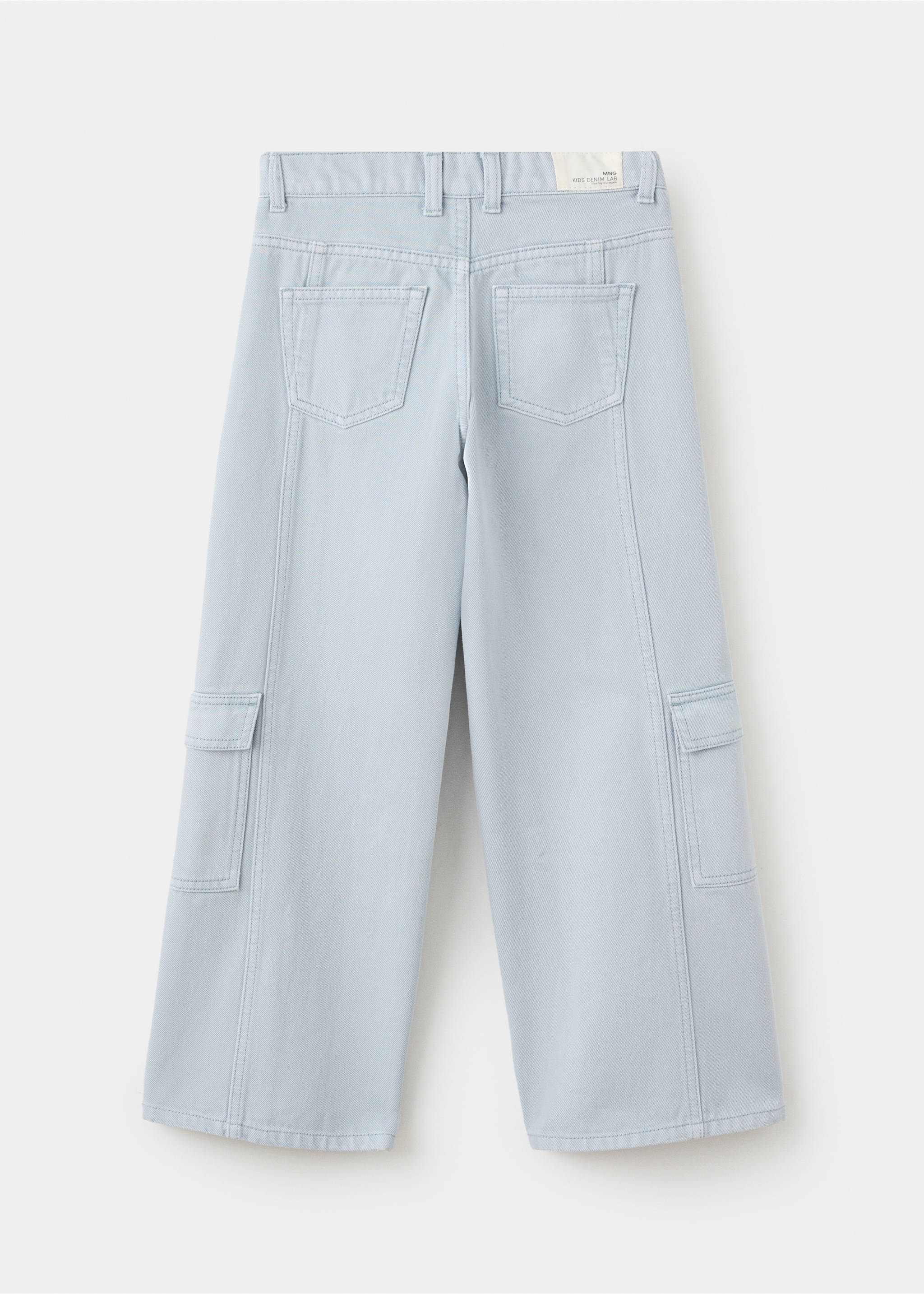 جينز كارغو بخياطة - الجهة الخلفية للمنتج, أزرق سماوي. Ref: 27092546-00.