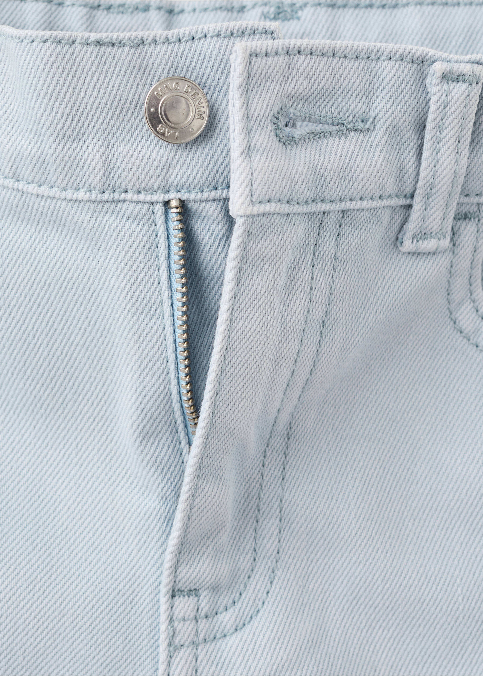 Cargo jeans with seams - Details of the article 0, Sky Blue. Ref: 27092546-00.