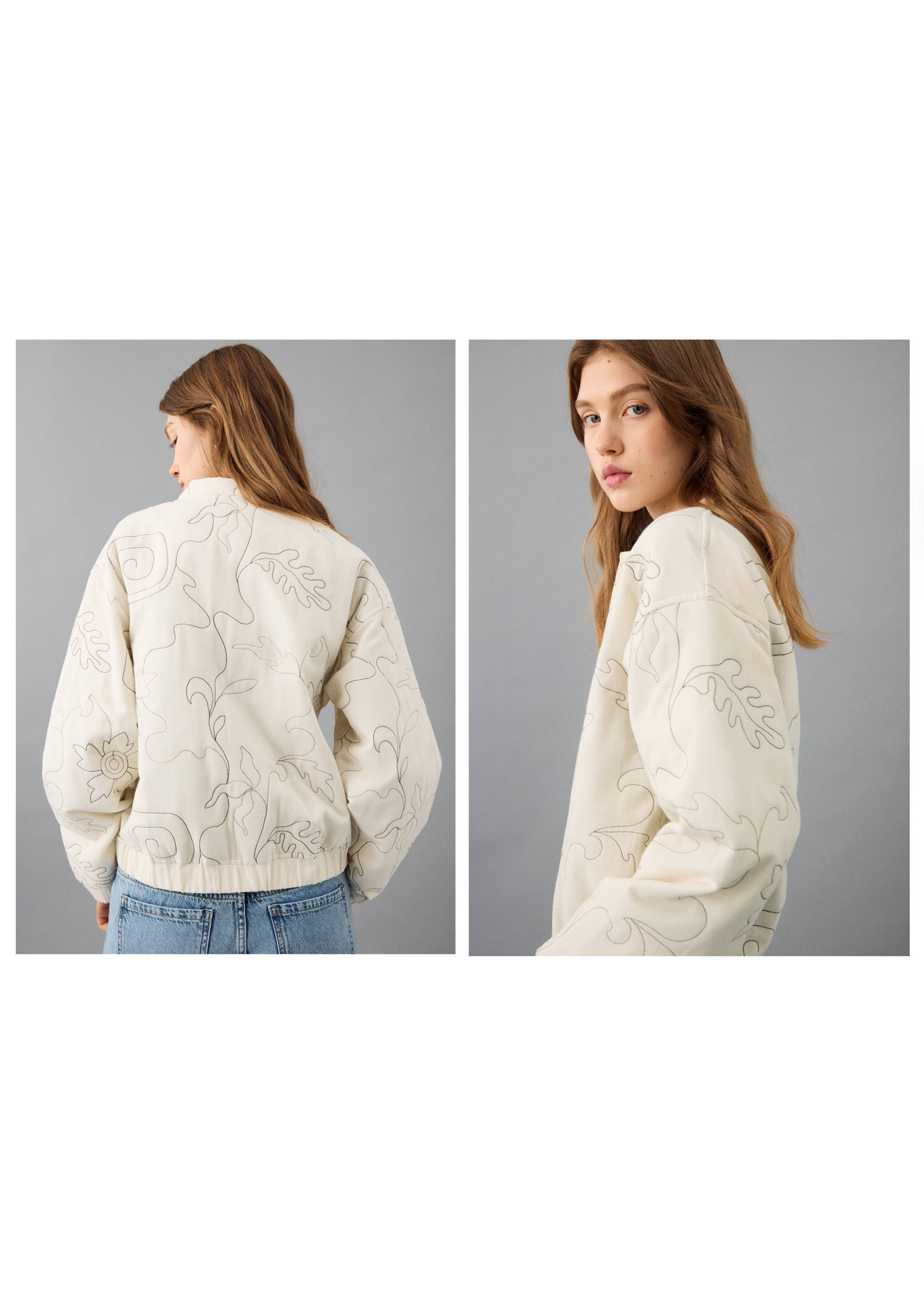 Veste matelassée brodée - Détail de l'article 4, Beige. Ref: 27092547-00.