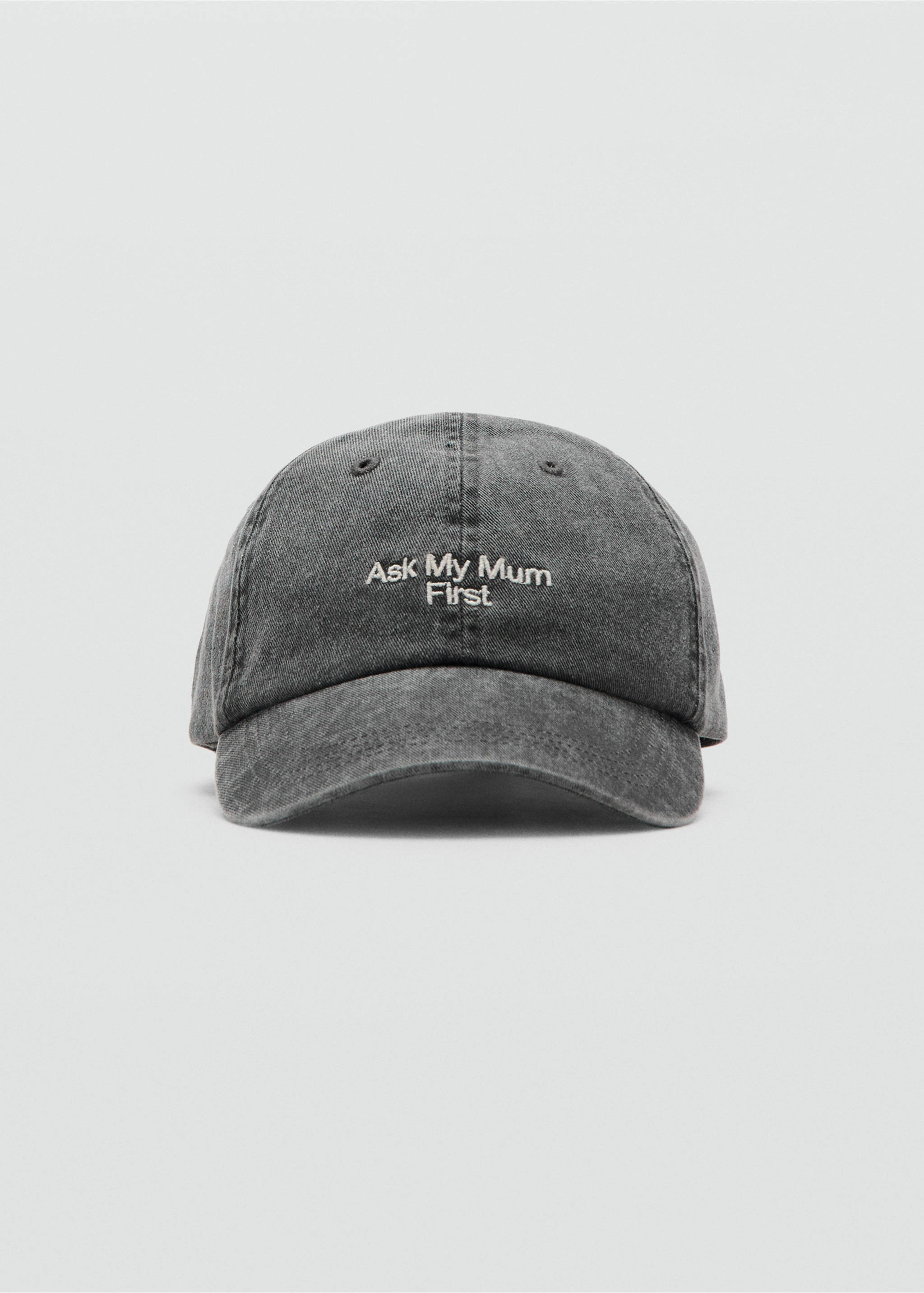Embroidered message cap - Medium plane, Grey. Ref: 27092548-00.
