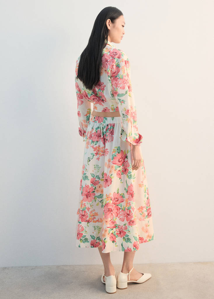 Flowers midi skirt — Off White