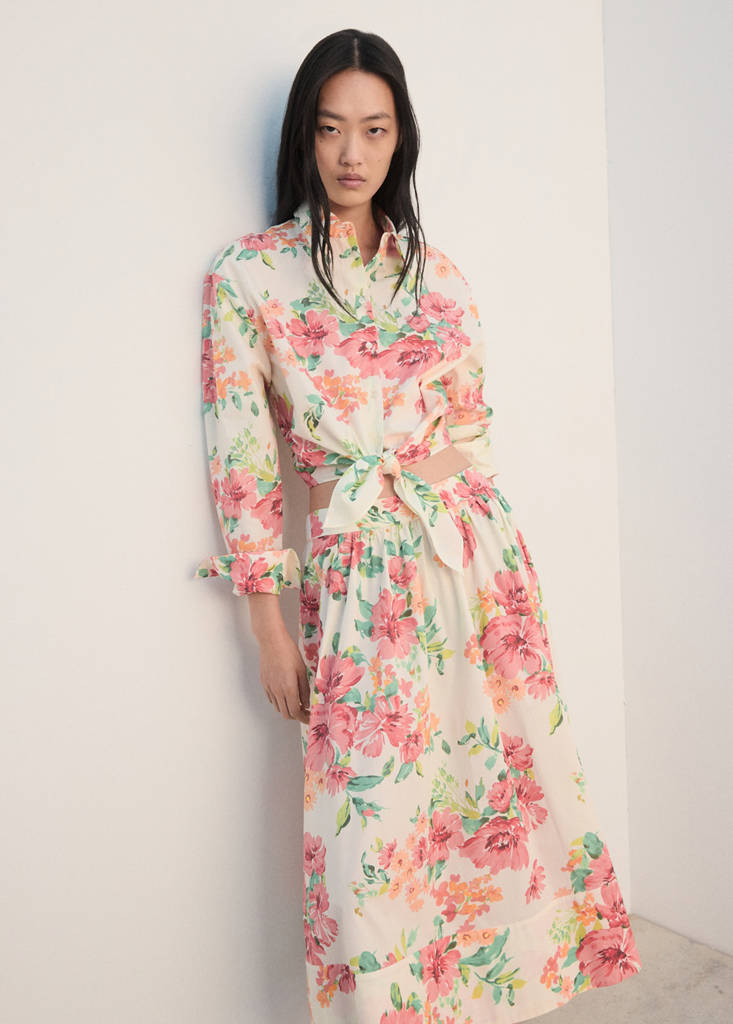 Flowers midi skirt — Off White