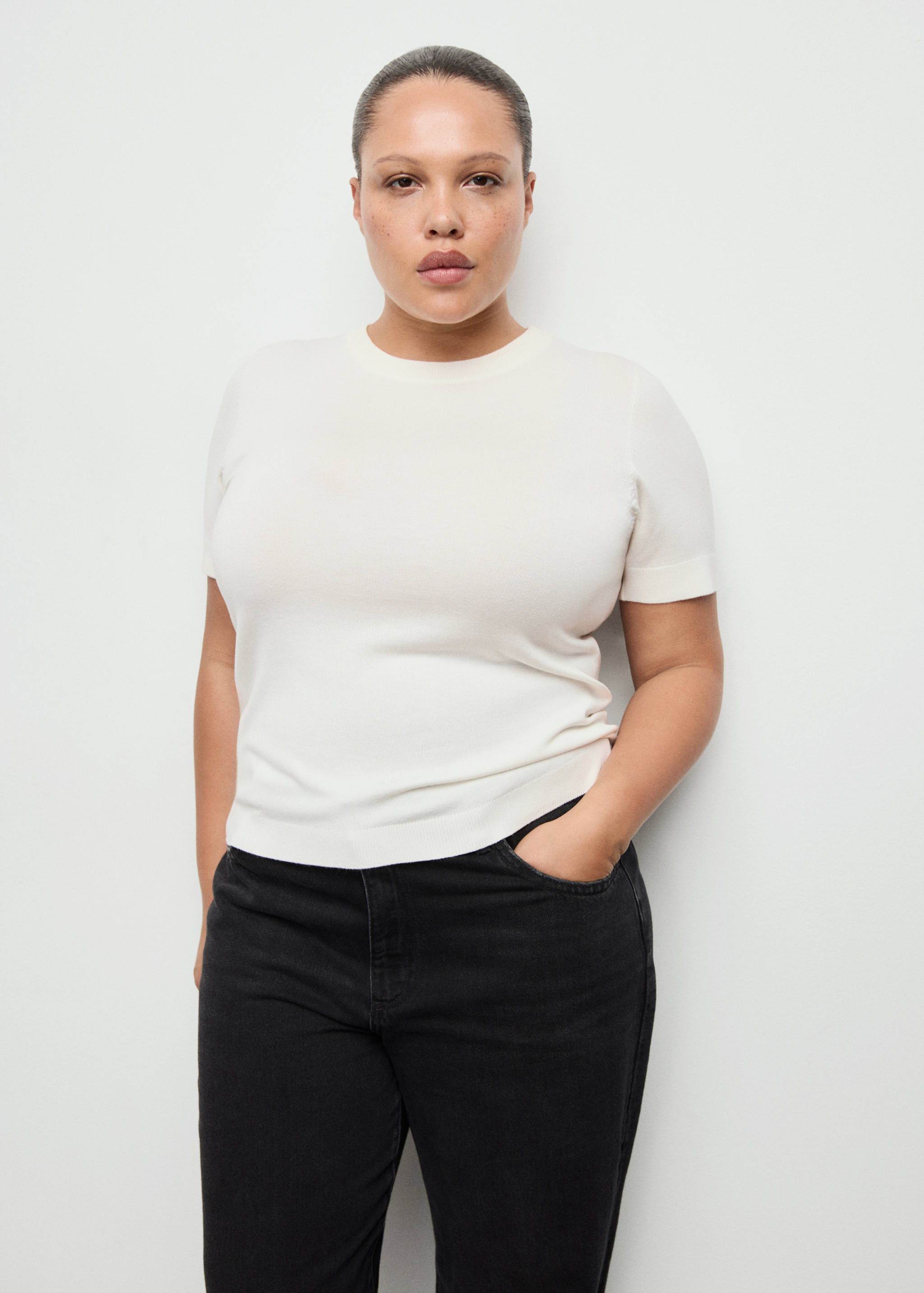 Pull-over maille fine manches courtes - Détail de l'article 5