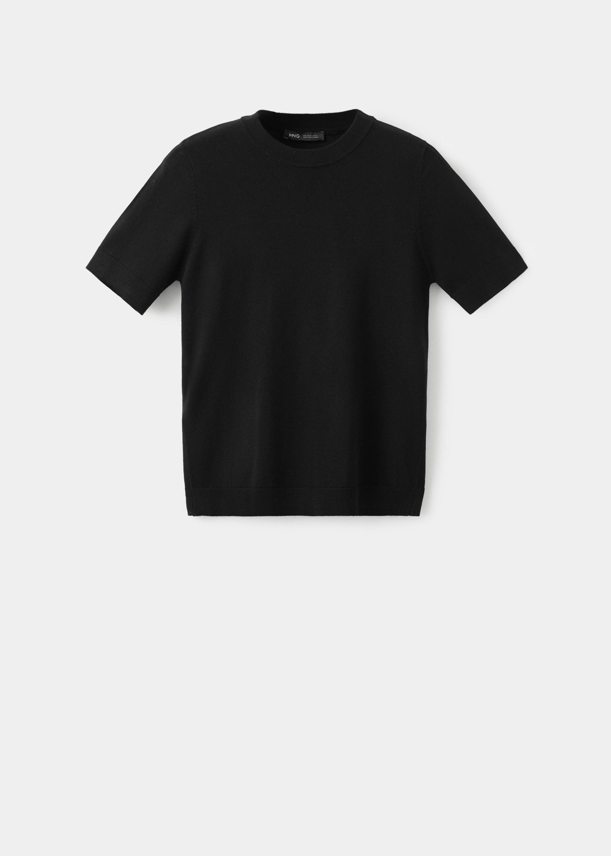 Short-sleeved fine-knit sweater - Article without model