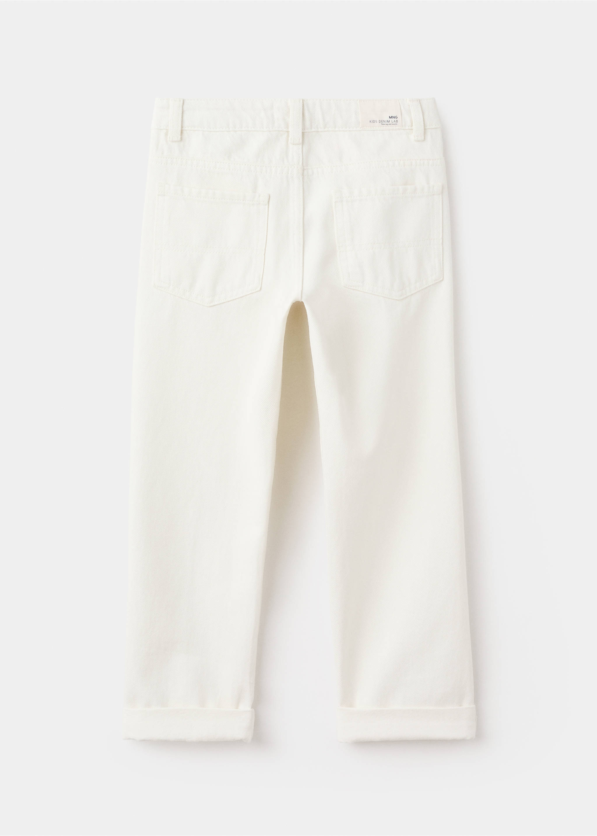 Jean droit taille normale - Verso de l’article, Blanc. Ref: 27092887-00.