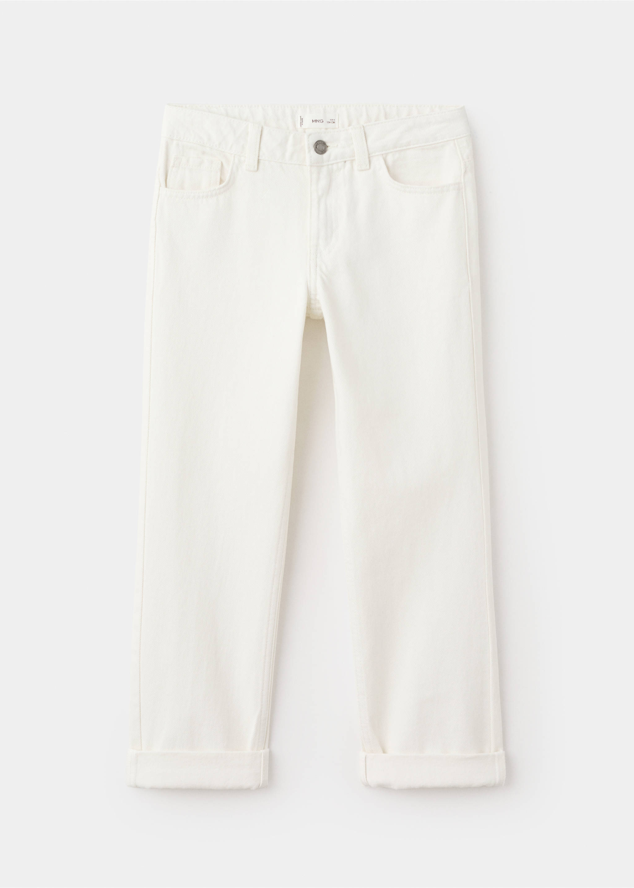 Mid-rise straight jeans - Article without model, White. Ref: 27092887-00.