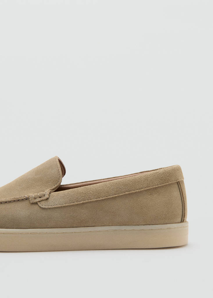 Split leather shoes — Sand